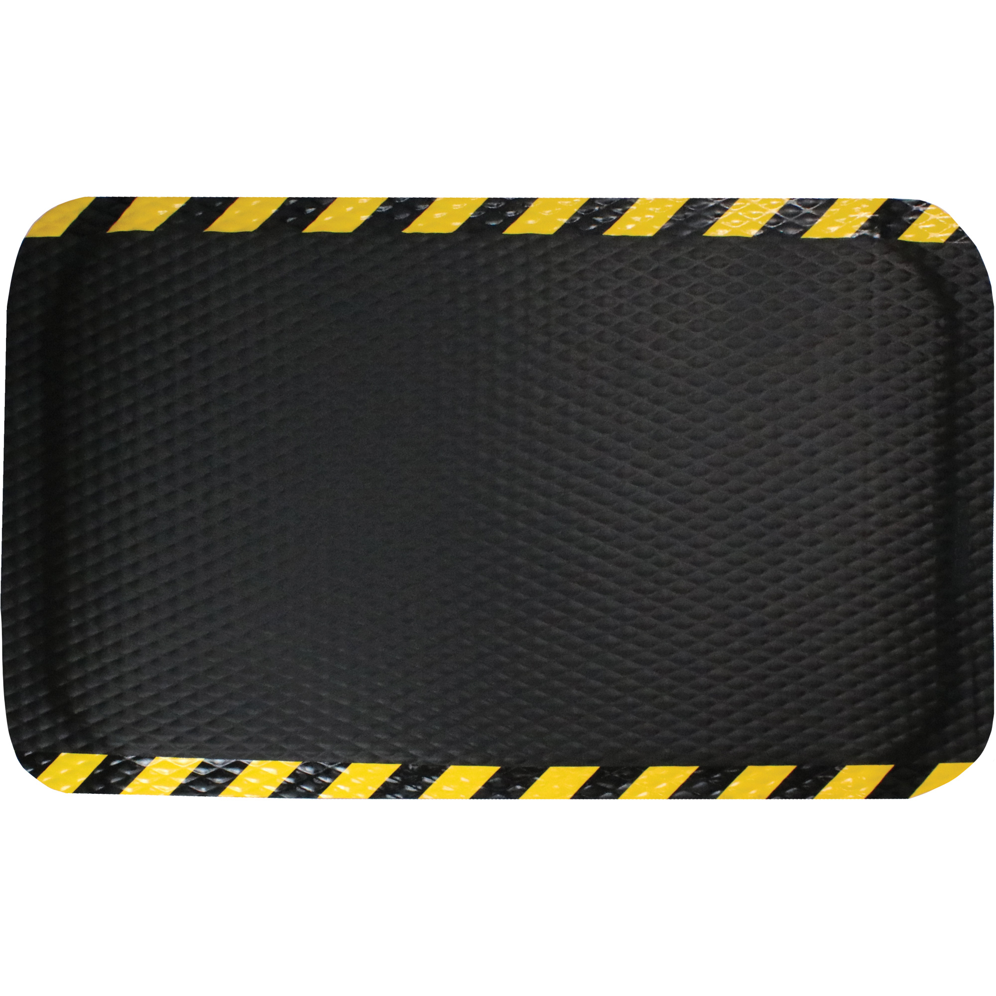Tapis Hog Heaven, Losange, 3' x 5' x 5/8", Noir/Jaune, Nitrile