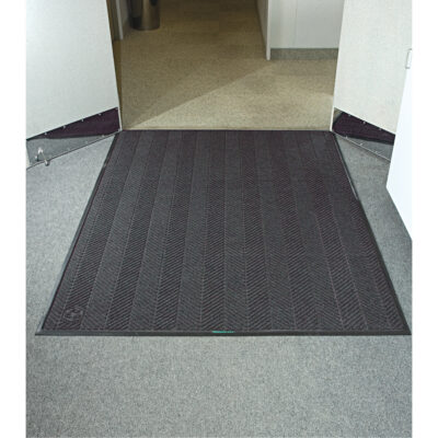 Tapis WaterhogMD Eco Elite, Essuie-pieds/grattoir, 3' x 20' x 3/8", Cendre grise