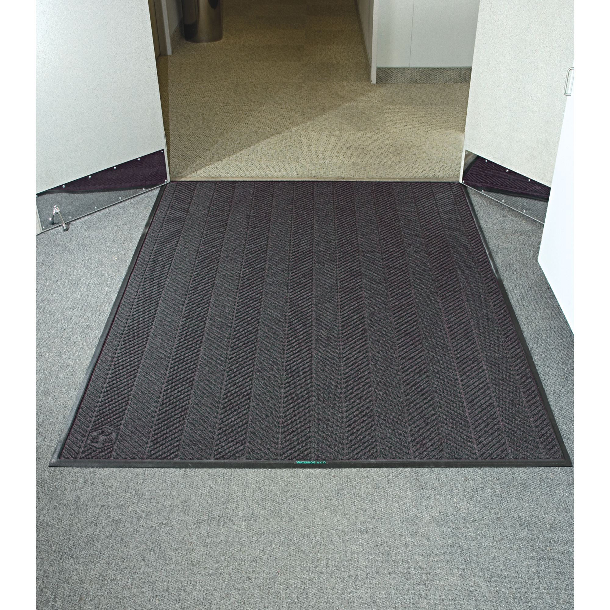 Tapis WaterhogMD Eco Elite, Essuie-pieds/grattoir, 3' x 20' x 3/8", Cendre grise