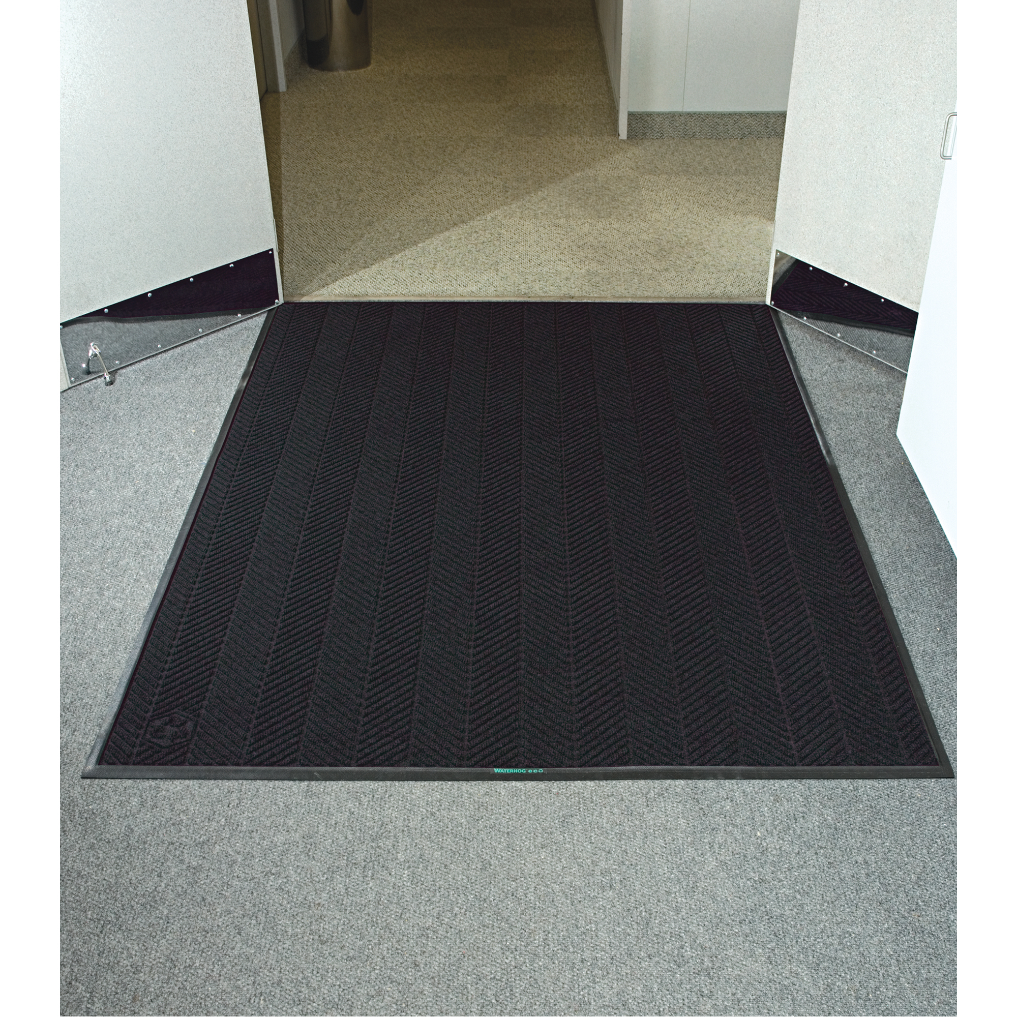 Tapis WaterhogMD Eco Elite, Essuie-pieds/grattoir, 3' x 5' x 3/8", Fumée noire