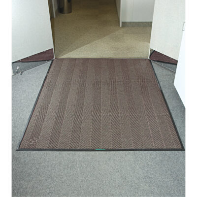 Tapis WaterhogMD Eco Elite, Essuie-pieds/grattoir, 4' x 20' x 3/8", Brun châtaignier