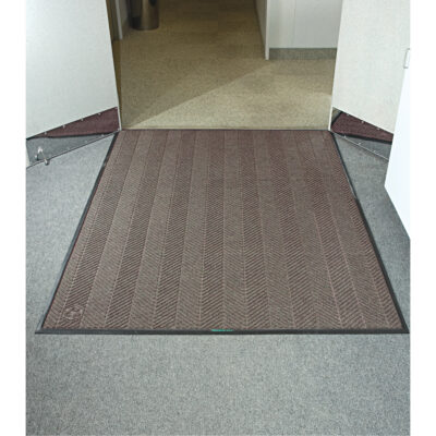 Tapis WaterhogMD Eco Elite, Essuie-pieds/grattoir, 6' x 20' x 3/8", Brun châtaignier