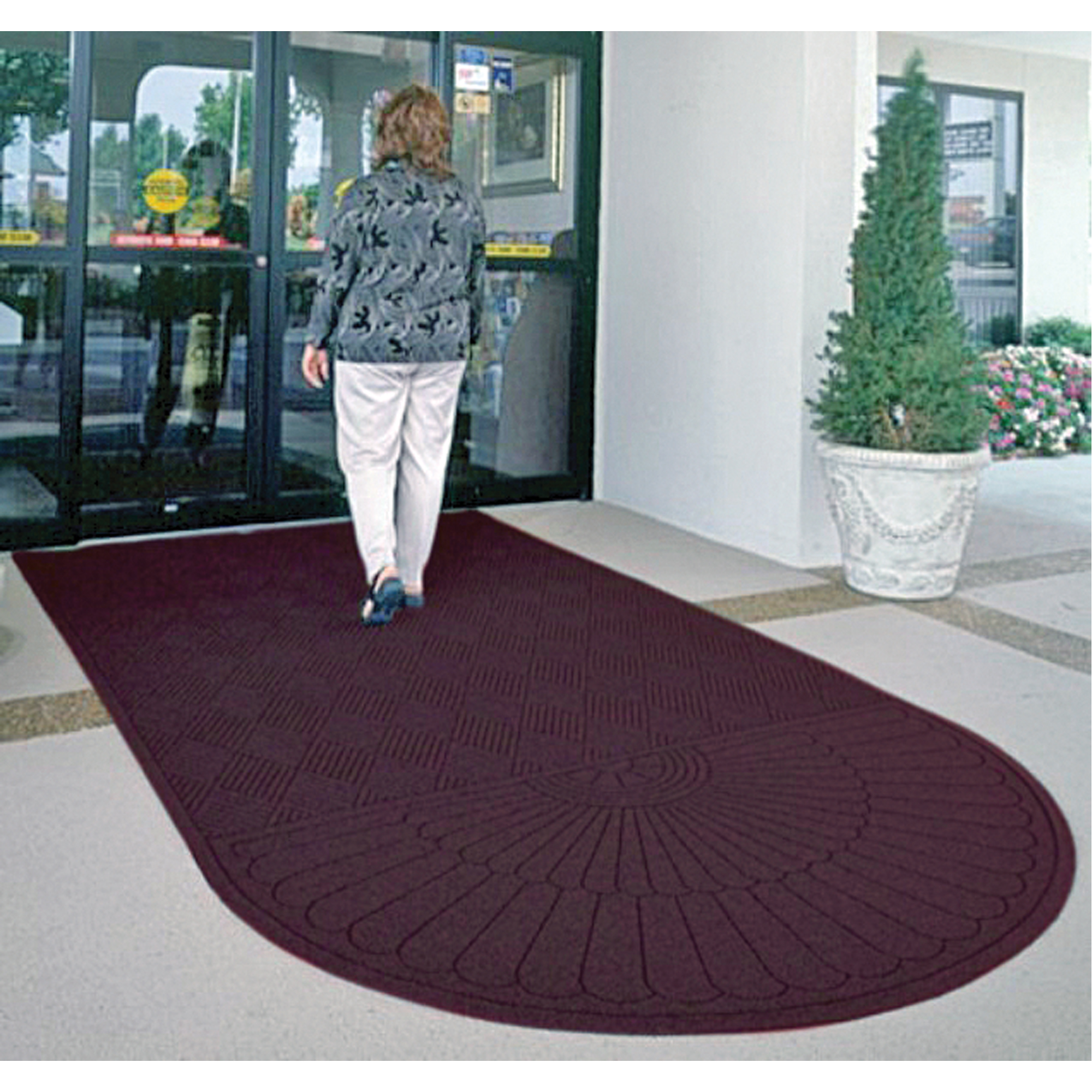 Tapis WaterhogMD Eco, Essuie-pieds/grattoir, 4' x 10' x 3/8", Marron