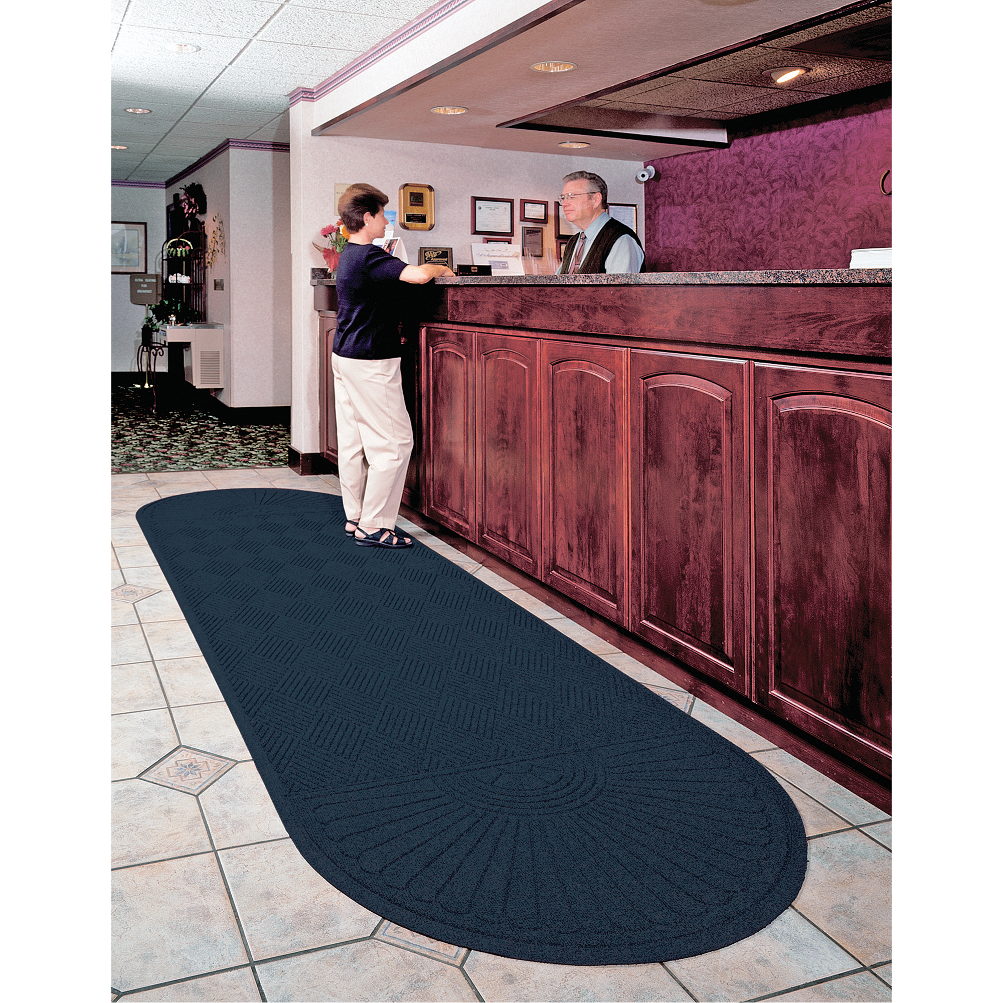 Tapis WaterhogMD Eco Grand Premier, Essuie-pieds/grattoir, 3' x 11' x 3/8", Indigo