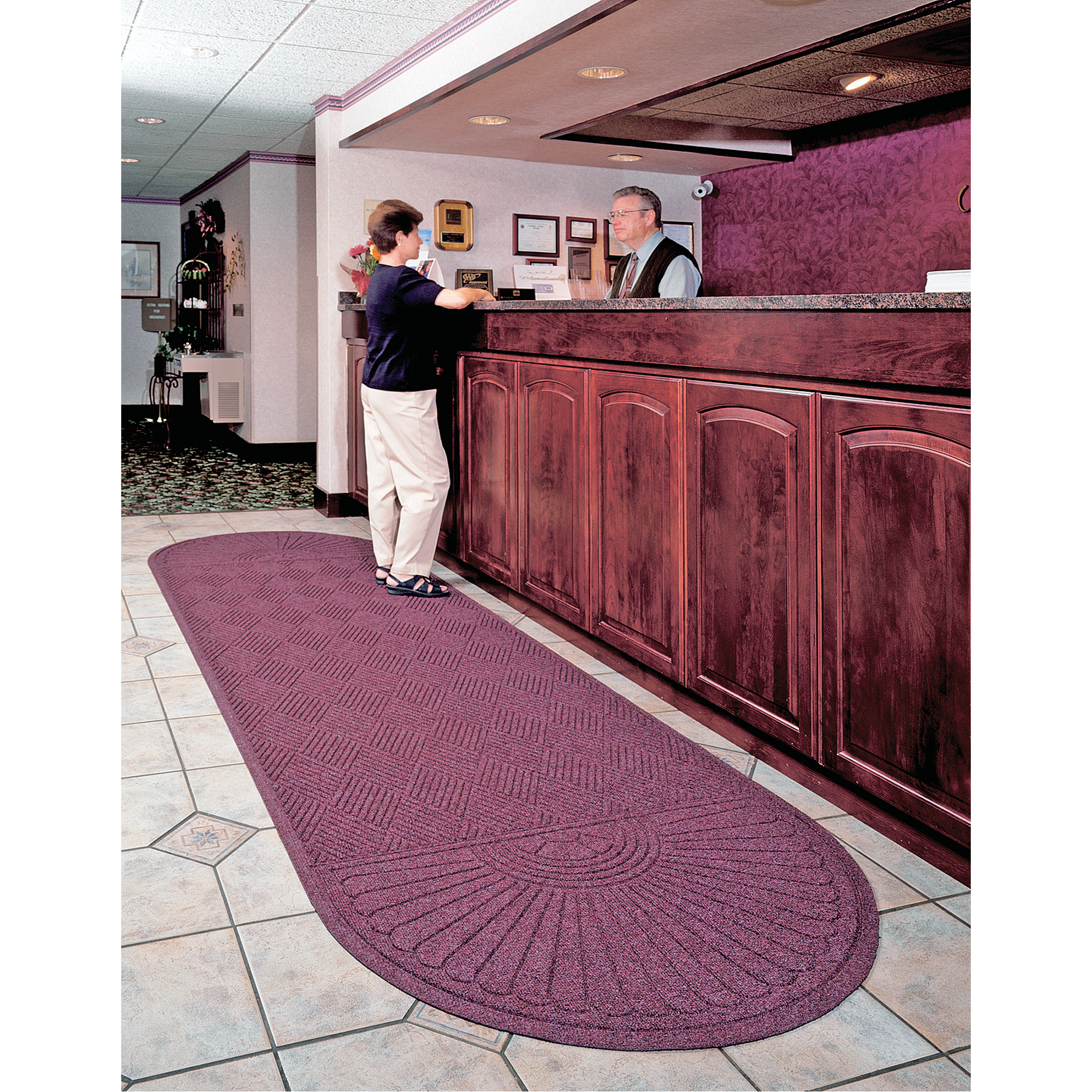 Tapis WaterhogMD Eco Grand Premier, Essuie-pieds/grattoir, 3' x 11' x 3/8", Marron