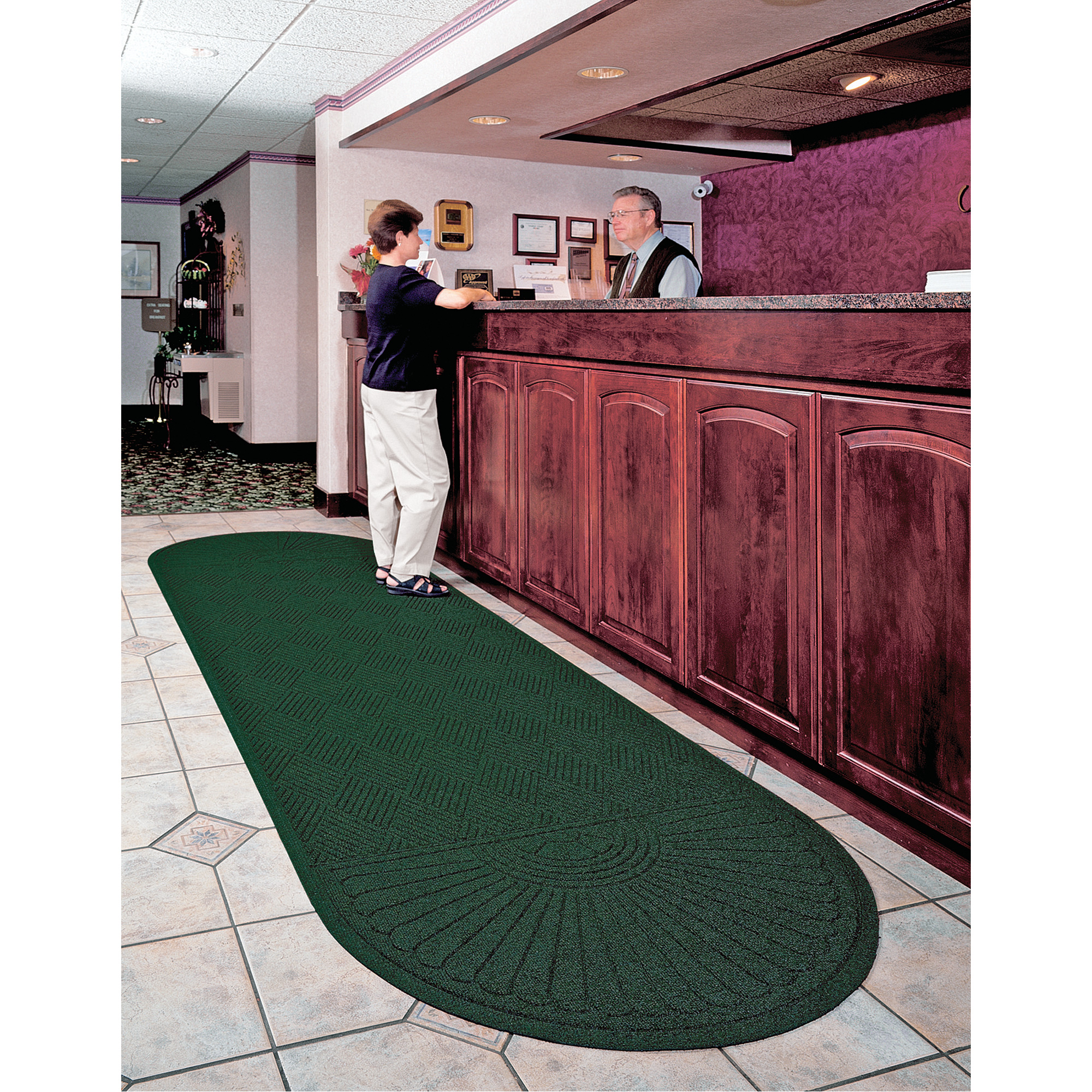 Tapis WaterhogMD Eco Grand Premier, Essuie-pieds/grattoir, 4' x 12' x 3/8", Pin du sud