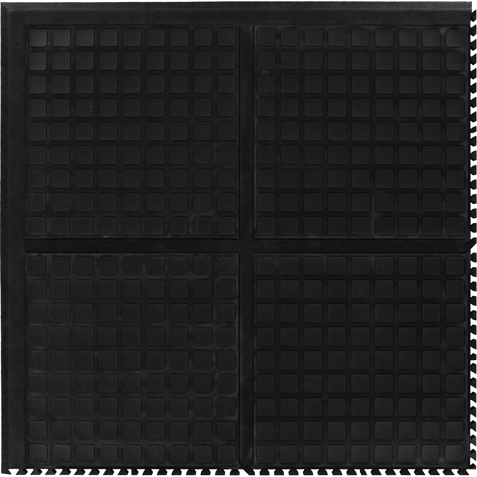 Tuile de centre modulaire Hog Heaven III Comfort, Ondulé, 3' x 3' x 3/4", Noir, Nitrile