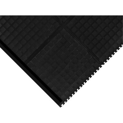 Tuile de coin modulaire Hog Heaven III Comfort, Ondulé, 3-1/3' x 3-1/3' x 3/4", Noir, Nitrile