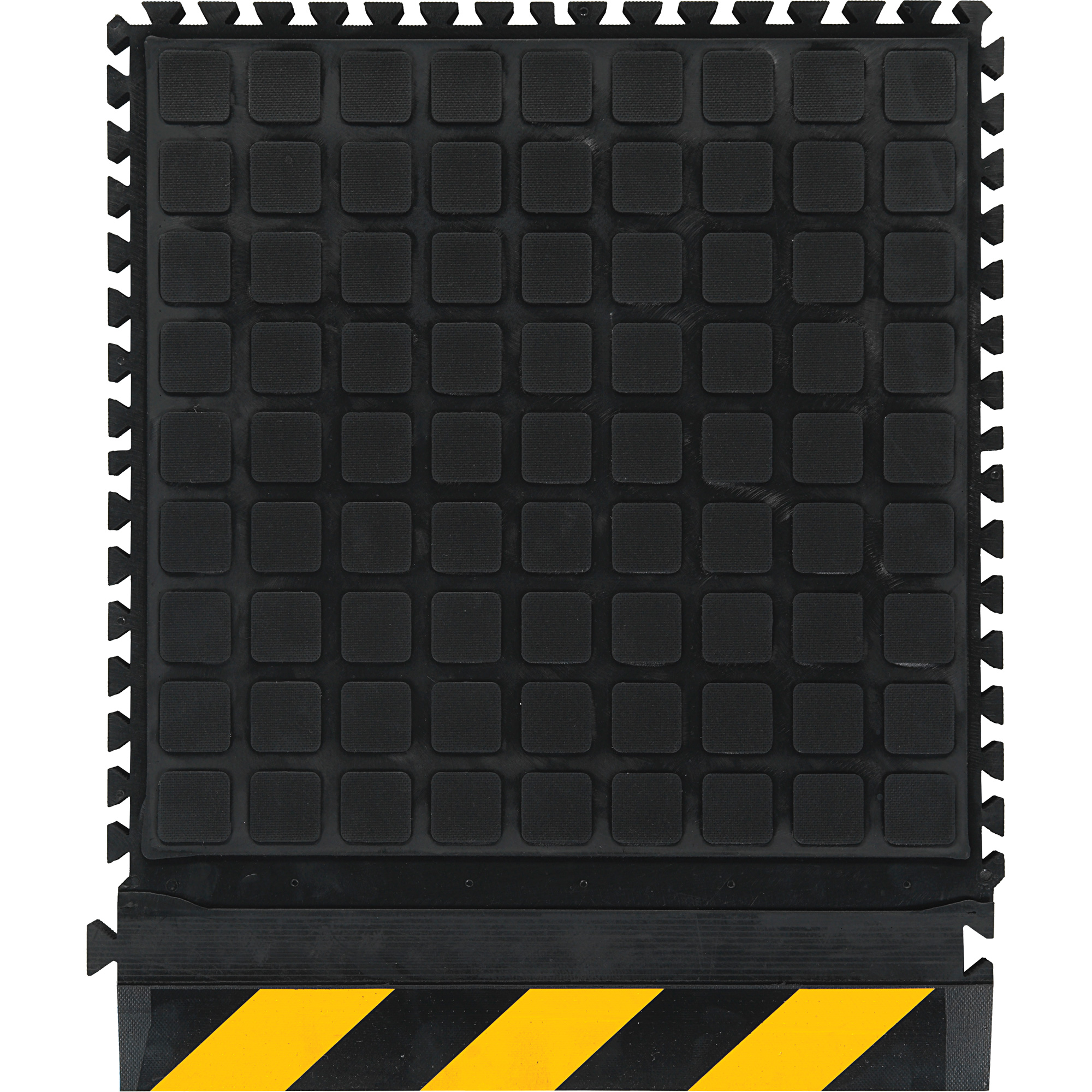 Tuile latérale modulaire Hog Heaven III Comfort, Ondulé, 1-1/2' x 1-4/5' x 3/4", Noir/Jaune, Nitrile