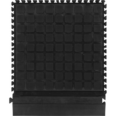 Tuile latérale modulaire Hog Heaven III Comfort, Ondulé, 1-1/2' x 1-4/5' x 3/4", Noir, Nitrile