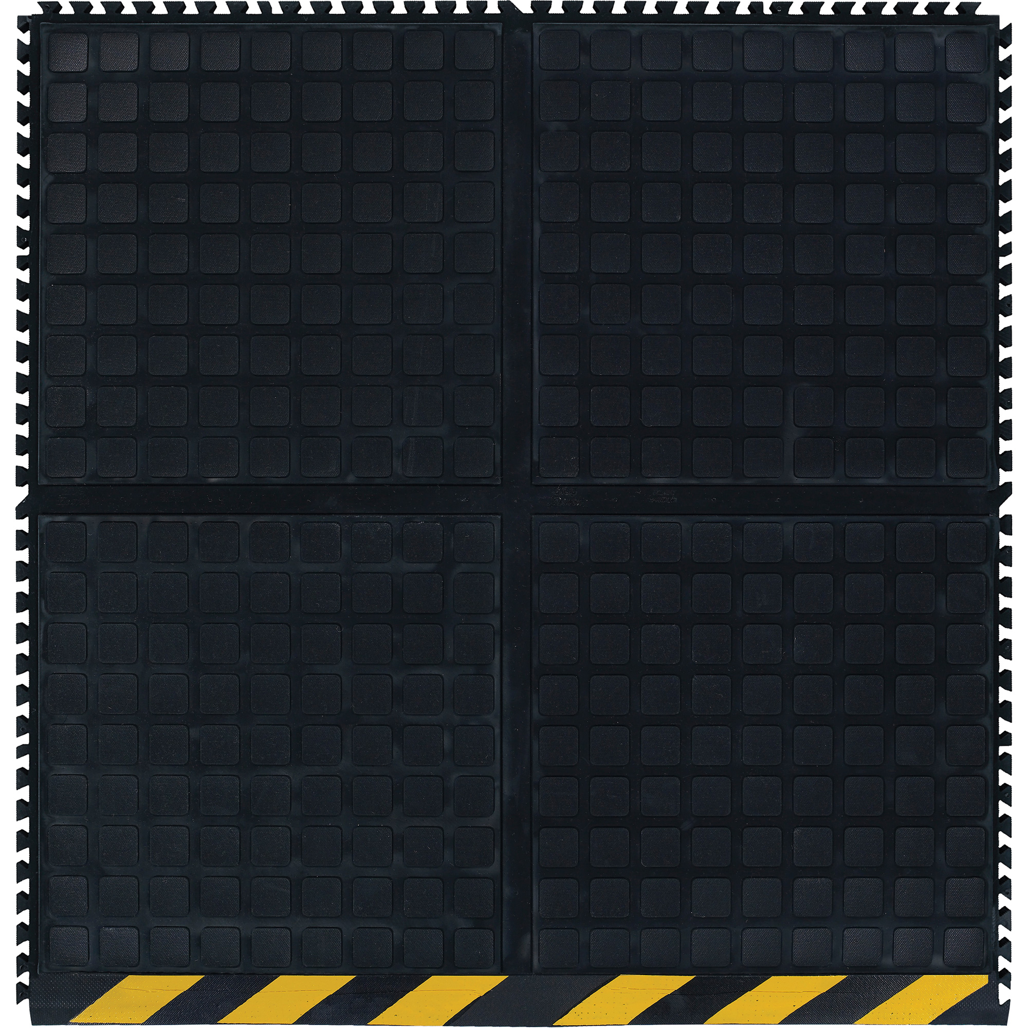 Tuile latérale modulaire Hog Heaven III Comfort, Ondulé, 3' x 3-1/3' x 3/4", Noir/Jaune, Nitrile