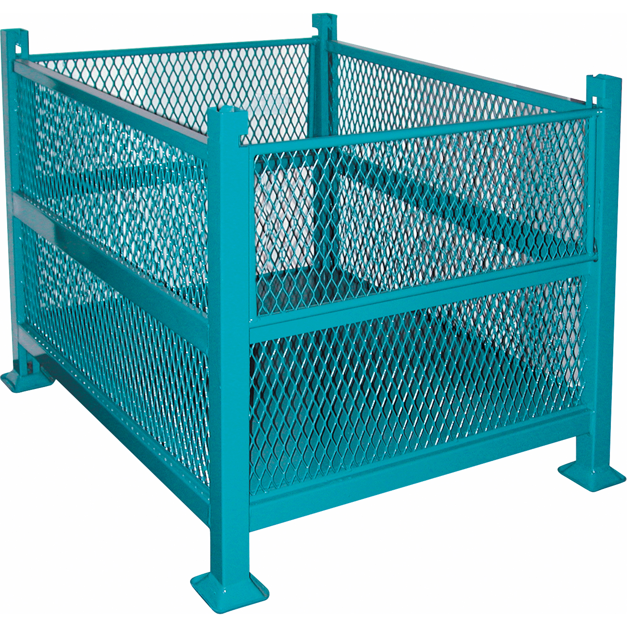 Conteneurs en métal grillagé, 2 panneaux repliables, Capacité 3000 lb, 34,5" la x 40,5" p x 32,25" h