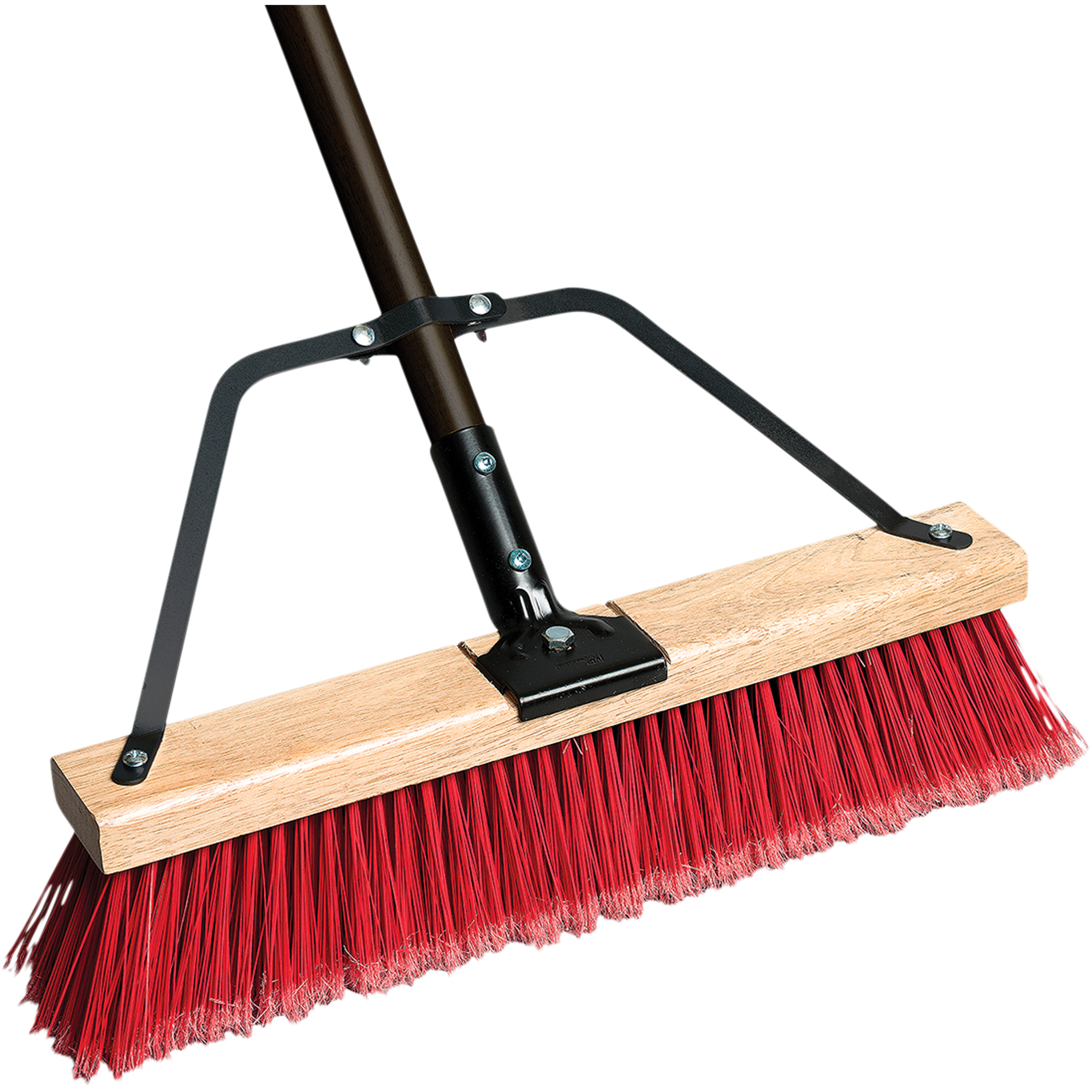 Balai-brosse à manche renforcé Ryno, 18", Moyen, Soies PVC
