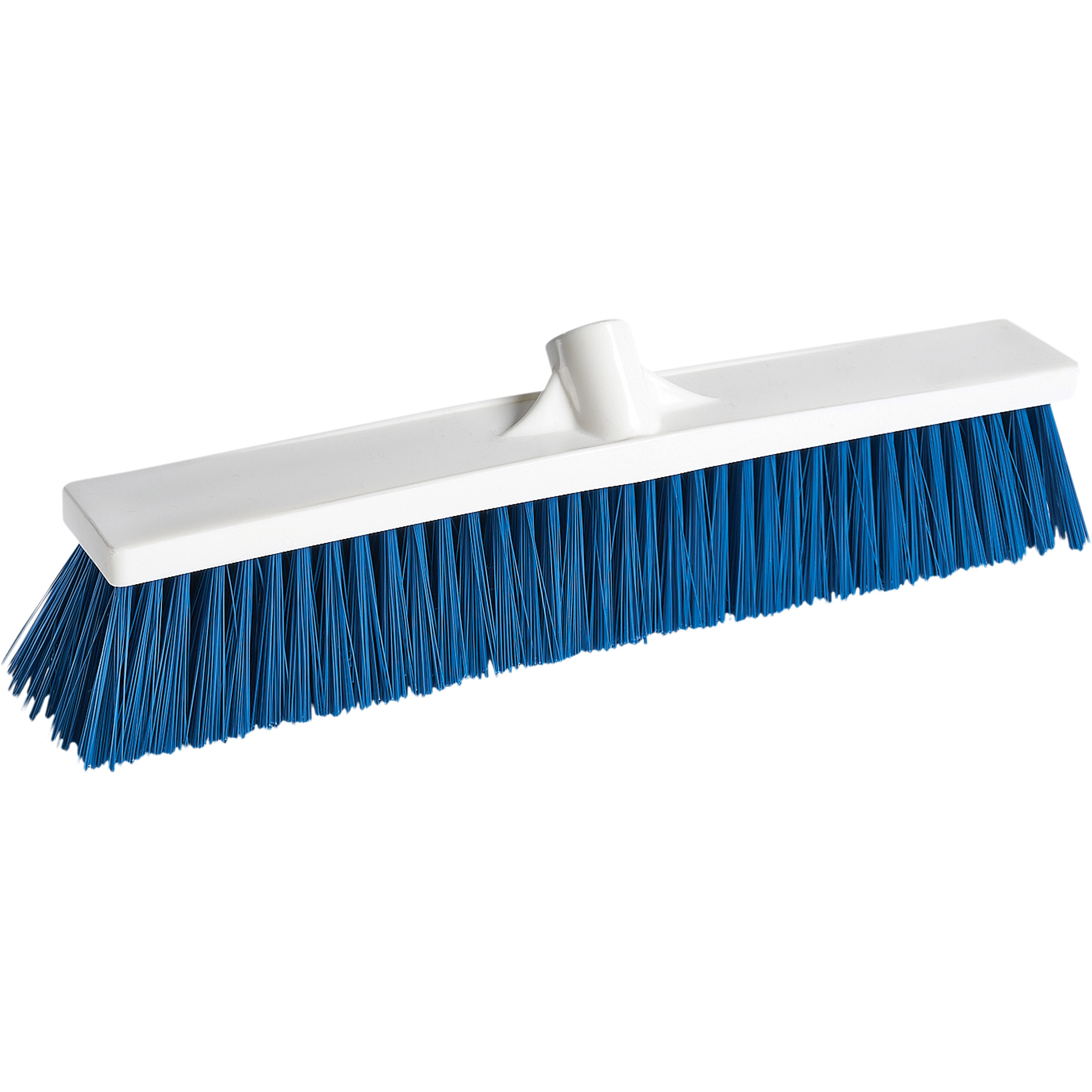 Balai-brosse pour le service alimentaire, Crins Moyen, 18", Polypropylène, Blanc