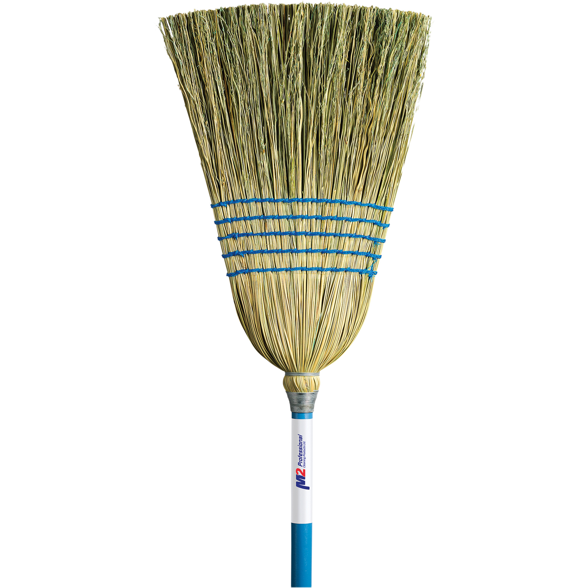 Balai de paille à usage léger pour intérieur/extérieur, Cinq cordes, Manche Bois