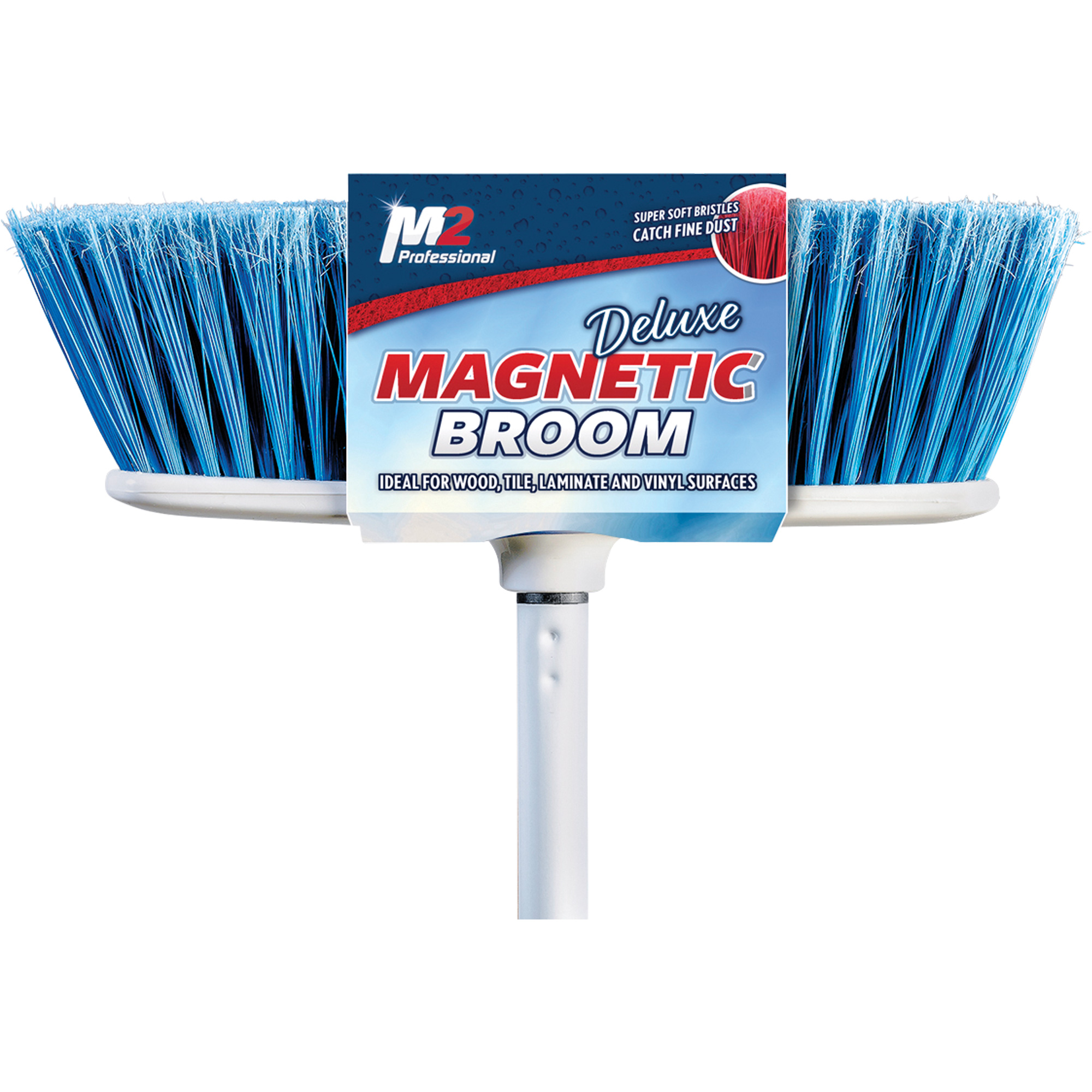 Balai magnétique à tête plate avec manche, pour l'intérieur, Longueuer de 48"