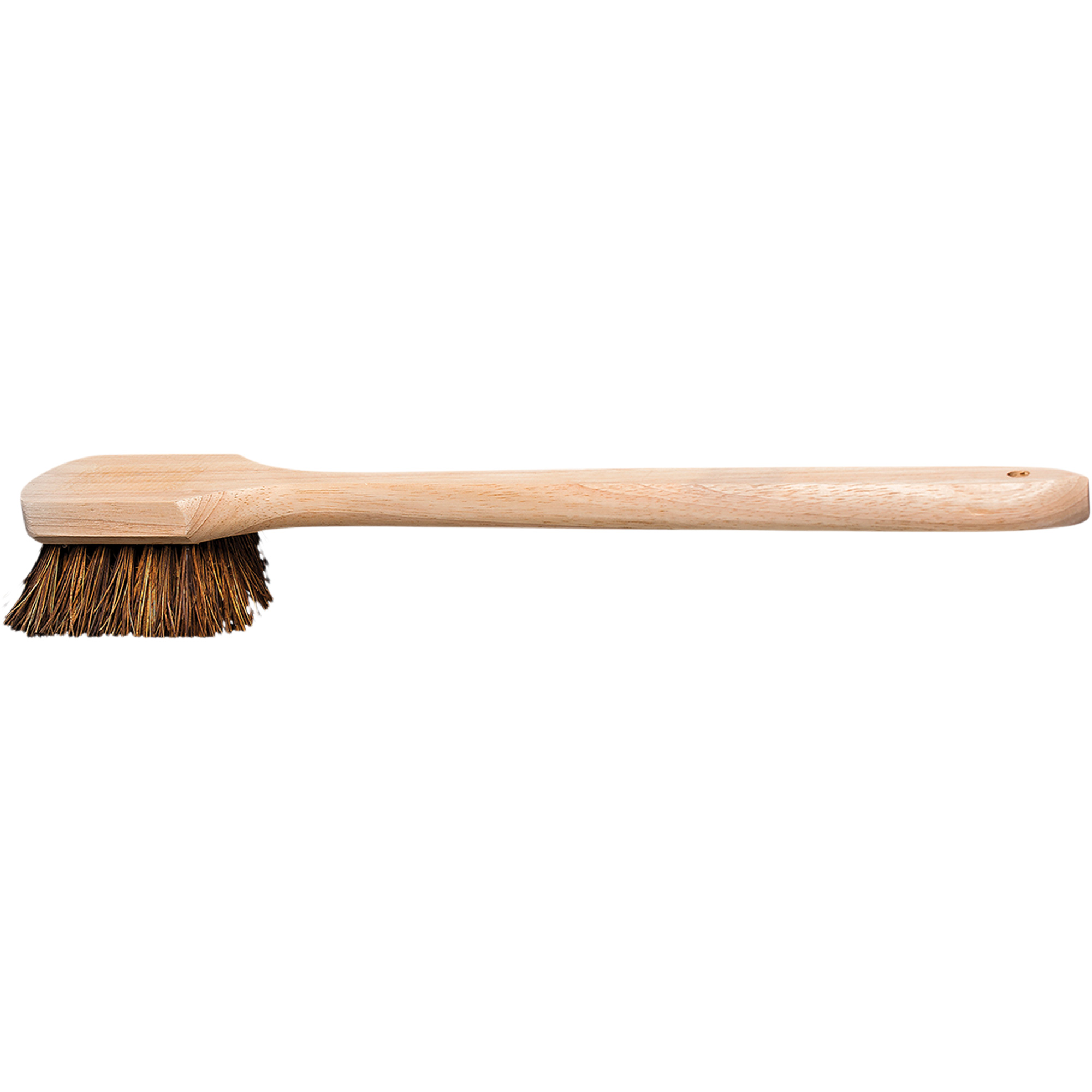Brosse à chaudron à manche long, 20" l, Soies Fibre de piassava, Beige