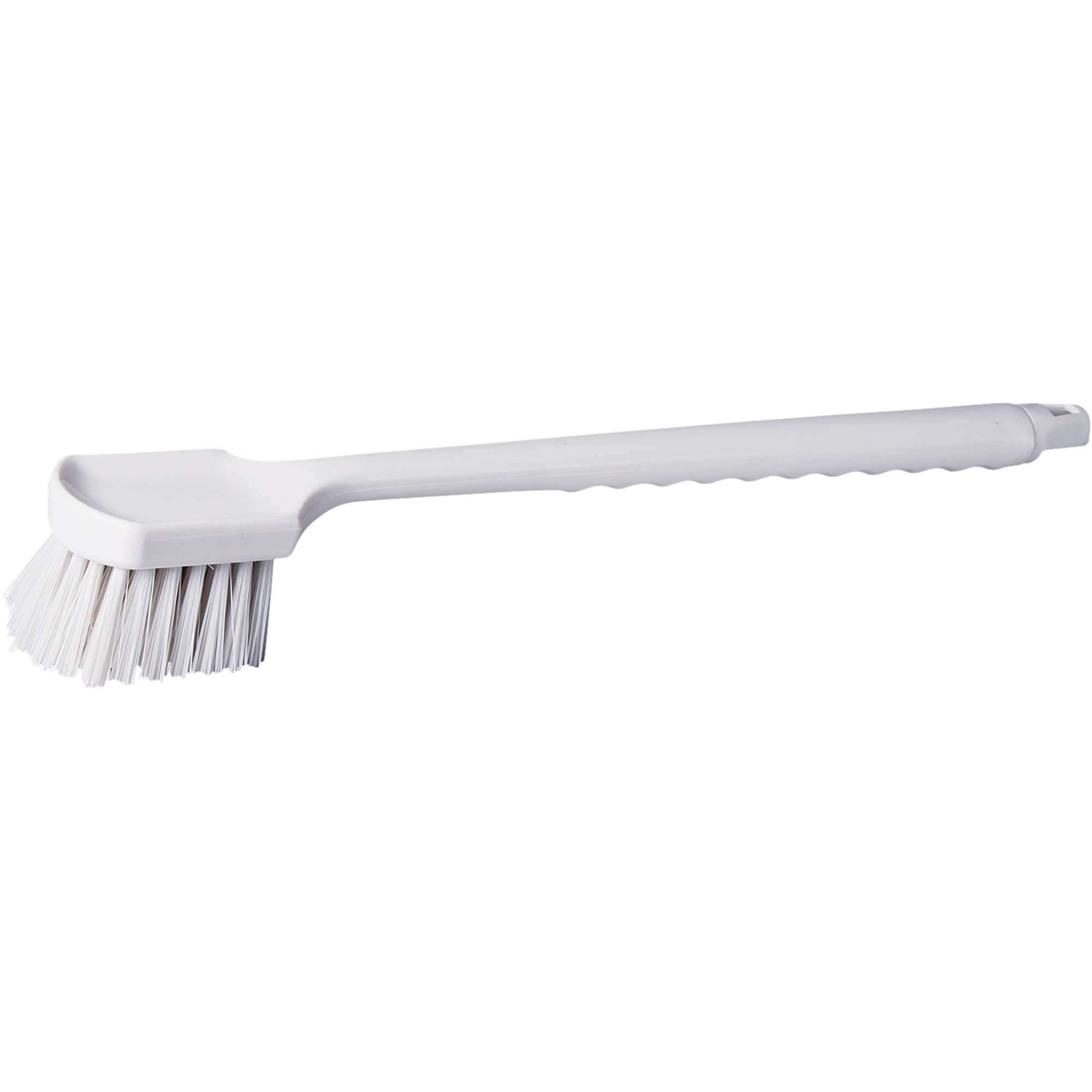 Brosse à chaudron à manche long, 20" l, Soies Polypropylène, Blanc