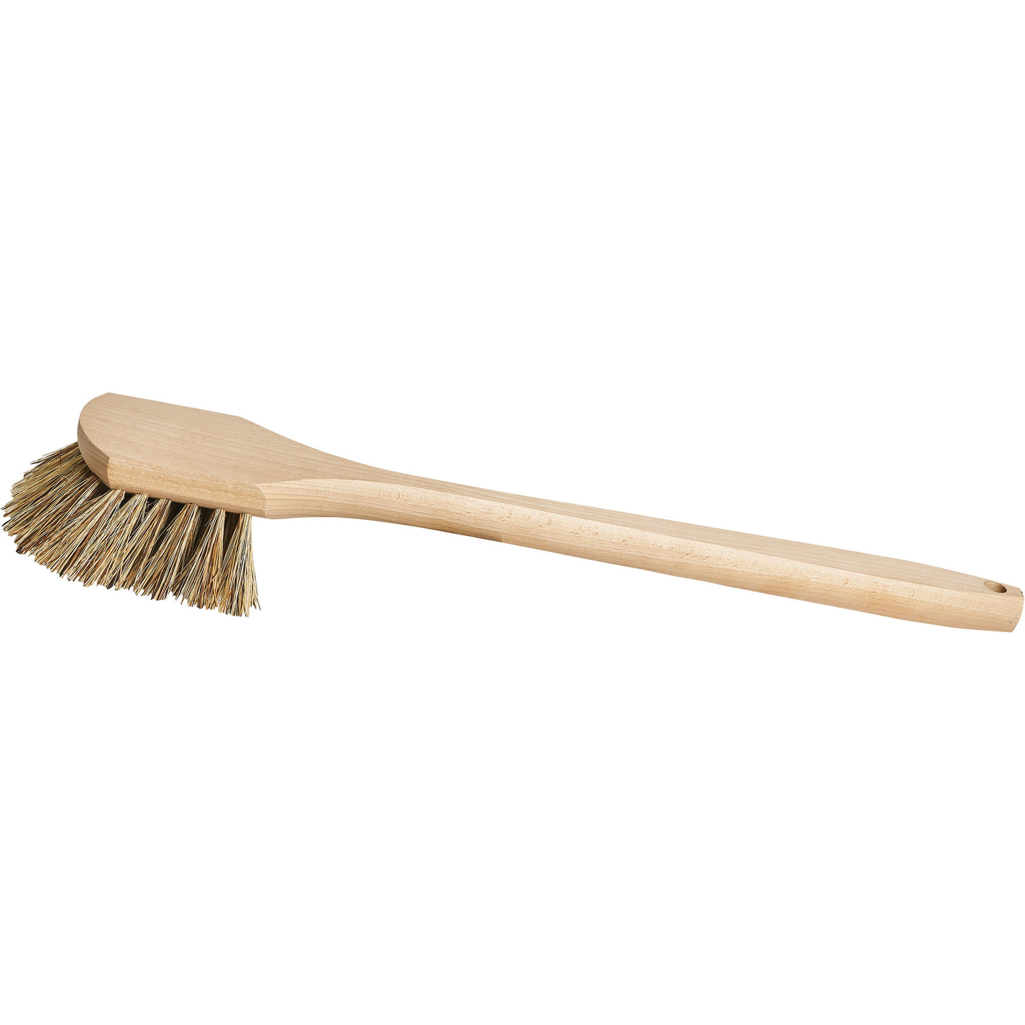 Brosse à chaudron à manche long, 20" l, Soies Tampico/Fibre de piassava, Beige