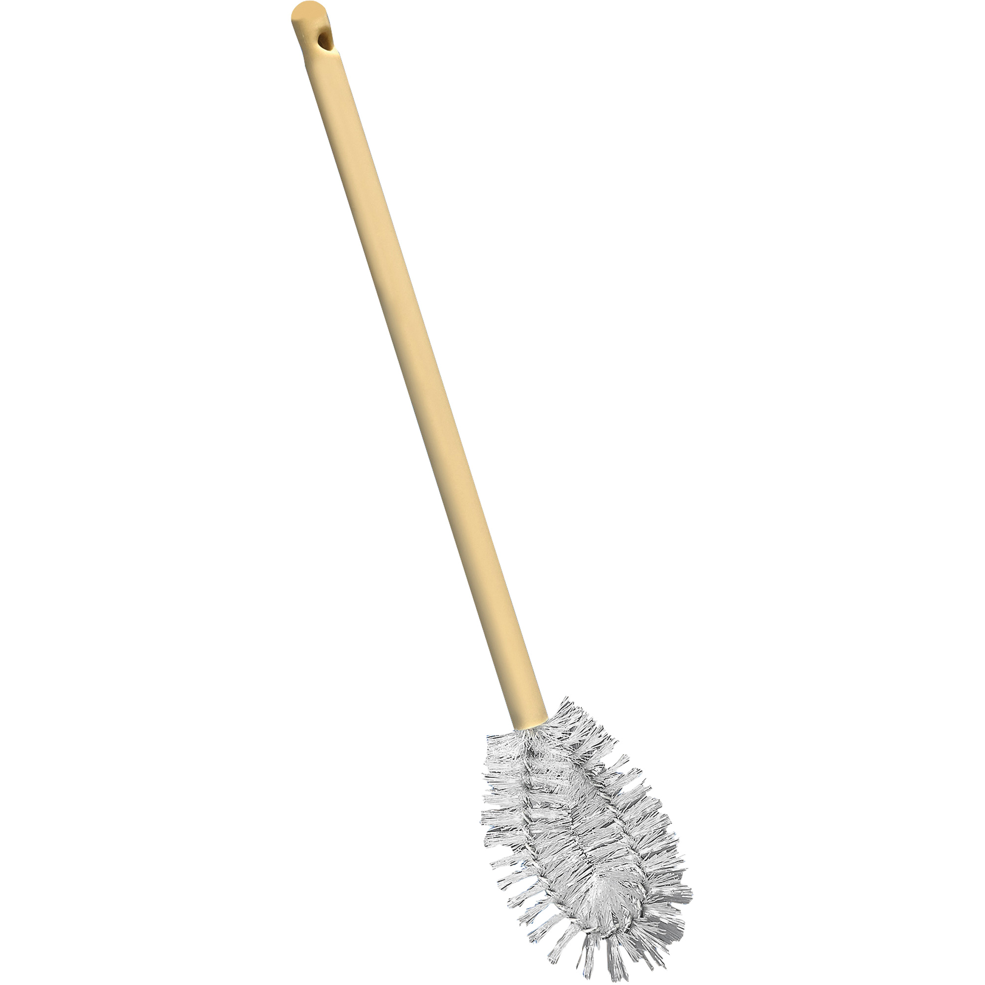 Brosse à cuvettes HD à broche torsadée, 20" l, Soies Polypropylène, Jaune