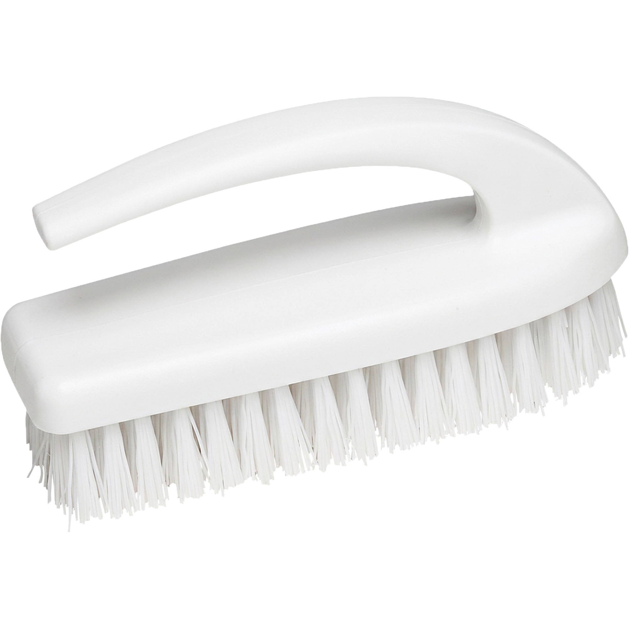 Brosse à récurer de style fer à repasser, 6" l, Soies Polypropylène, Bleu