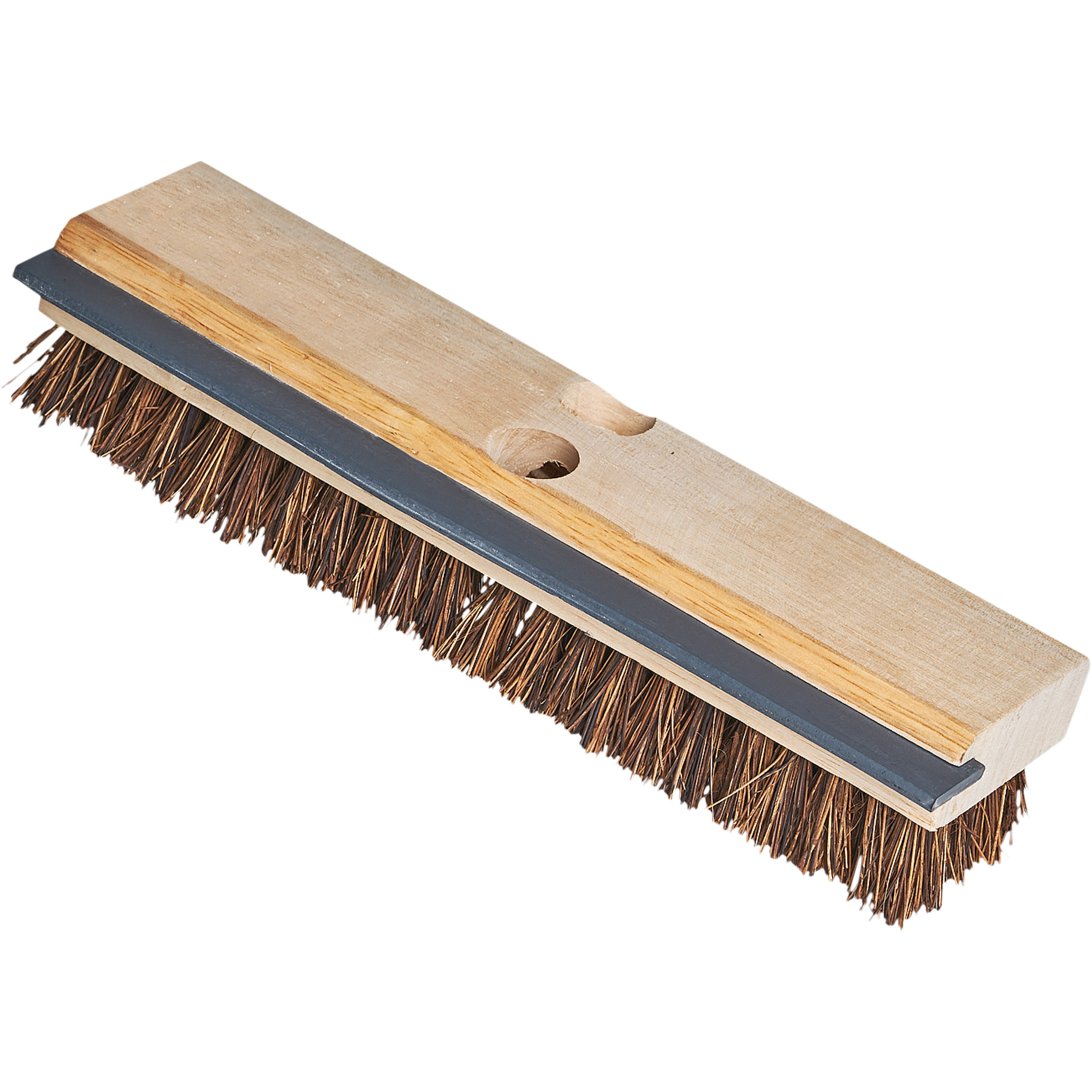 Brosse à récurer utilitaire avec raclette, 11" l, Soies Fibre de piassava, Beige