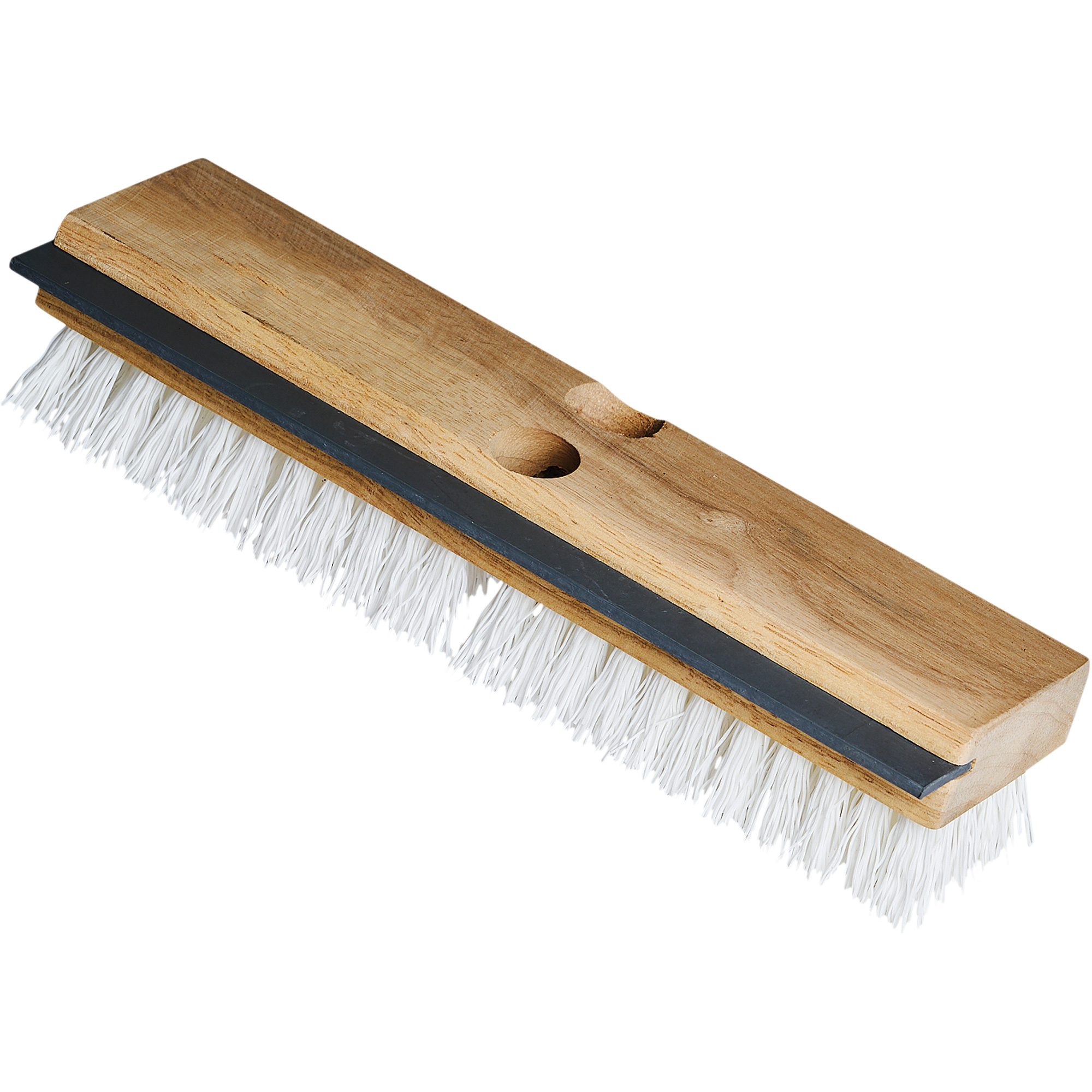 Brosse à récurer utilitaire avec raclette, 11" l, Soies Polypropylène, Blanc