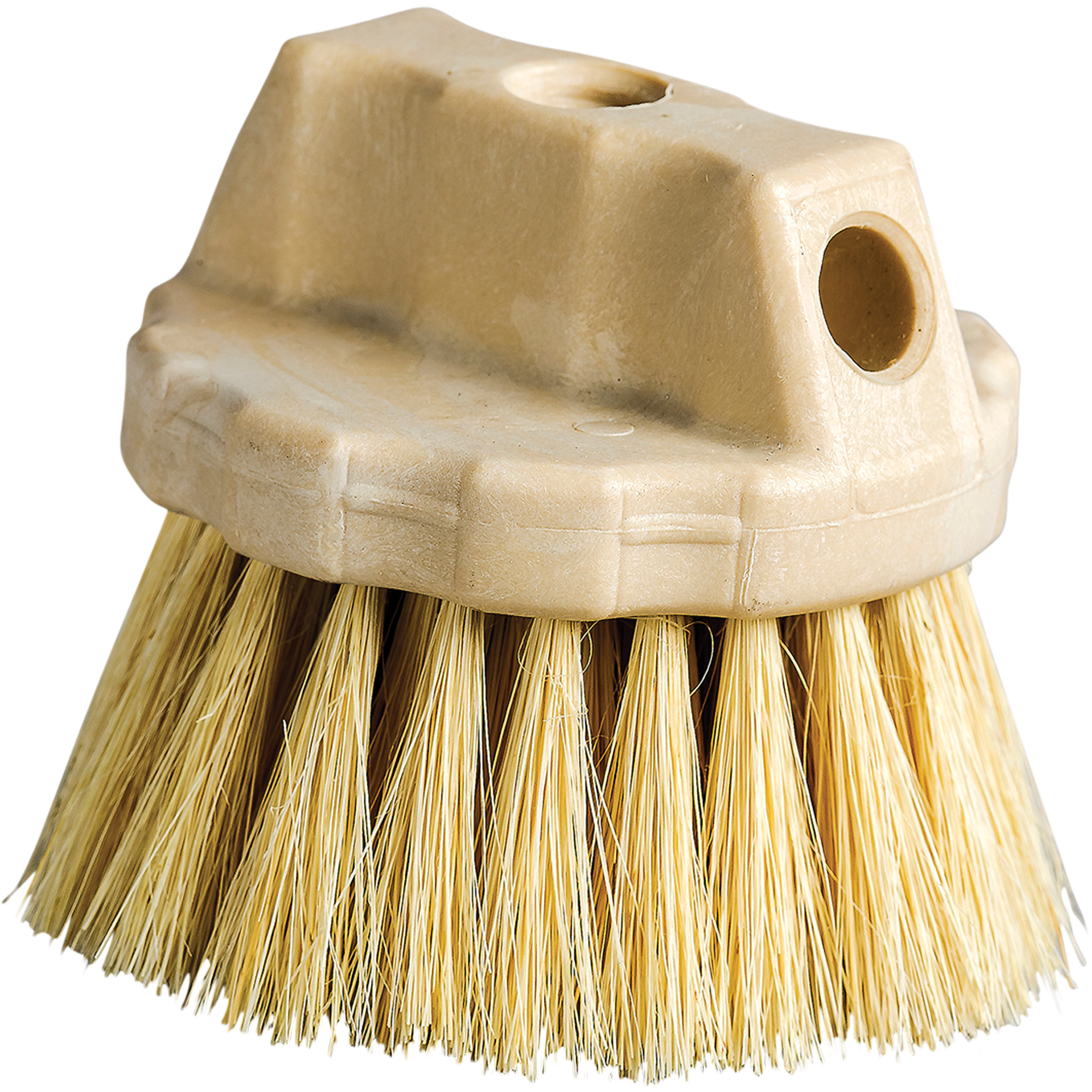 Brosse de nettoyage ronde, 5" l, Soies Tampico, Beige