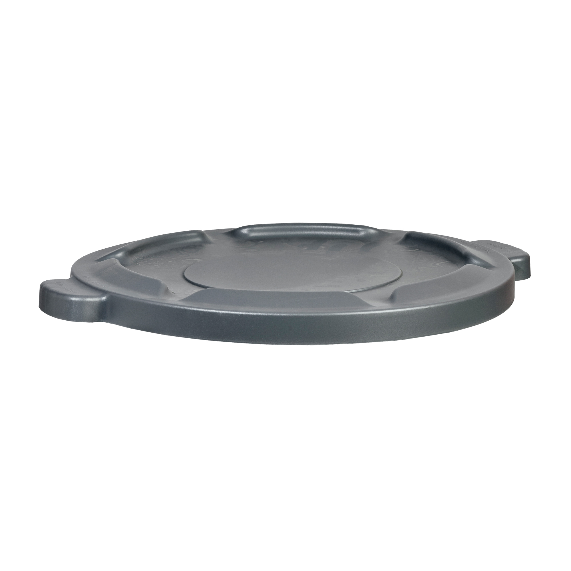 Couvercle pour contenant à déchets de 32 gallons, Couvercle plat, Plastique/Polyéthylène, Convient aux contenants 22" dia.