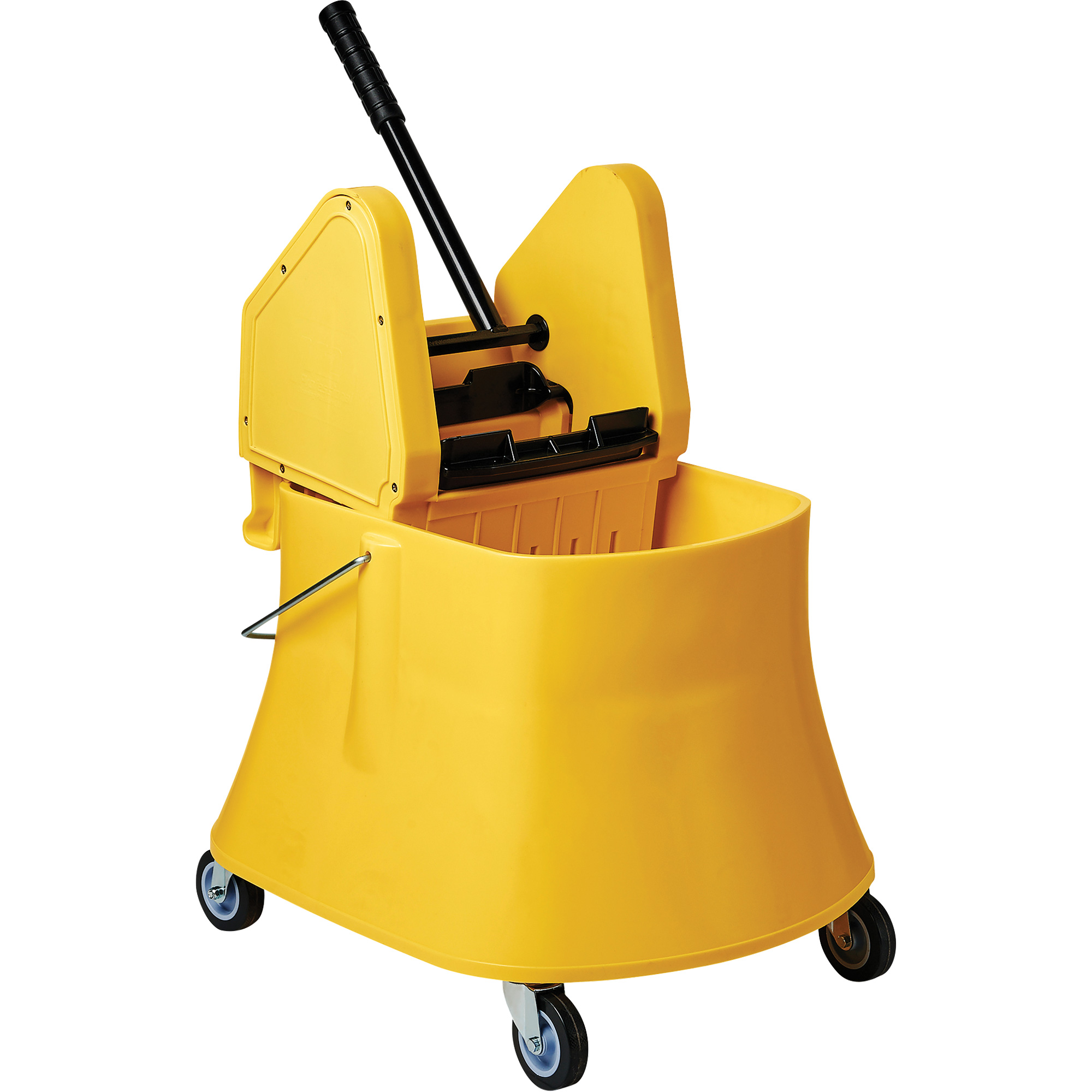 Ensemble de seau pour vadrouille et essoreuse ChampMC, Pression vers le bas, 7,5 gal. US (30 pintes), Jaune