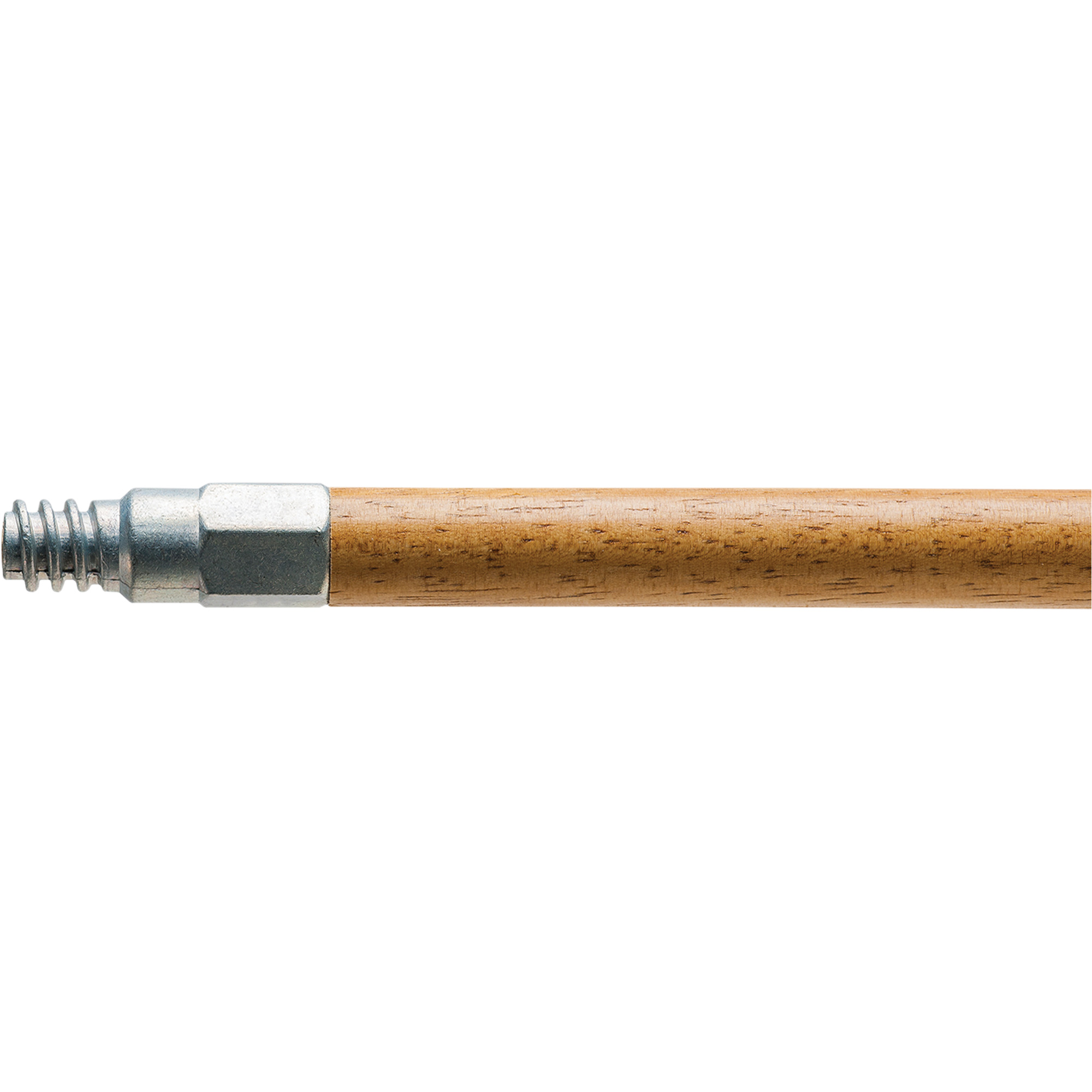 Manche en bois avec embout en métal, Bois, Pointe Filetage ACME, 1-1/8" dia, 60" lo