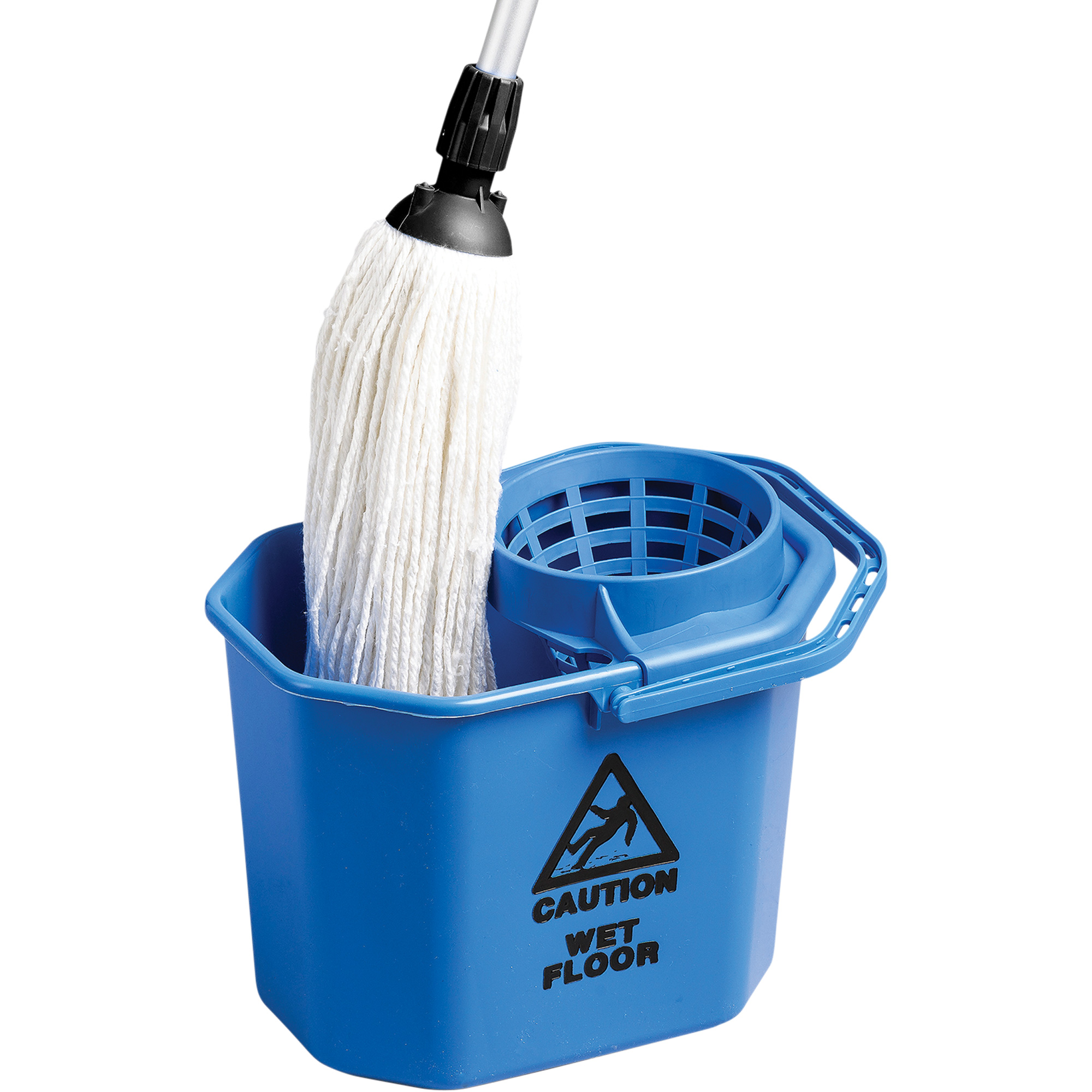 Seau à usage intensif avec essoreuse conique, Passoire, 3 gal. US (12 pintes), Bleu