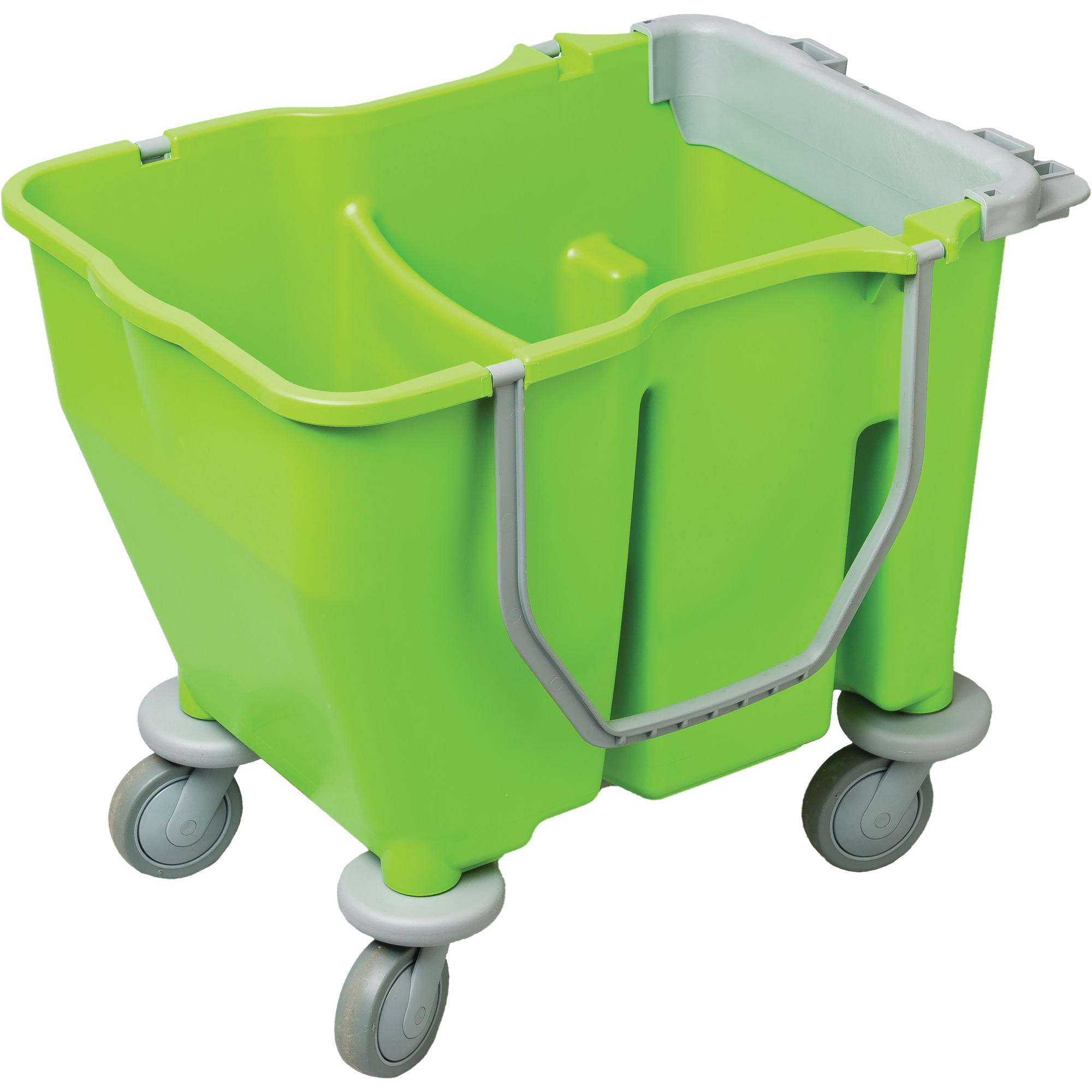 Seau double pour vadrouille avec essoreuse, Capacité de 3,75 gal. US (60 pintes), Vert