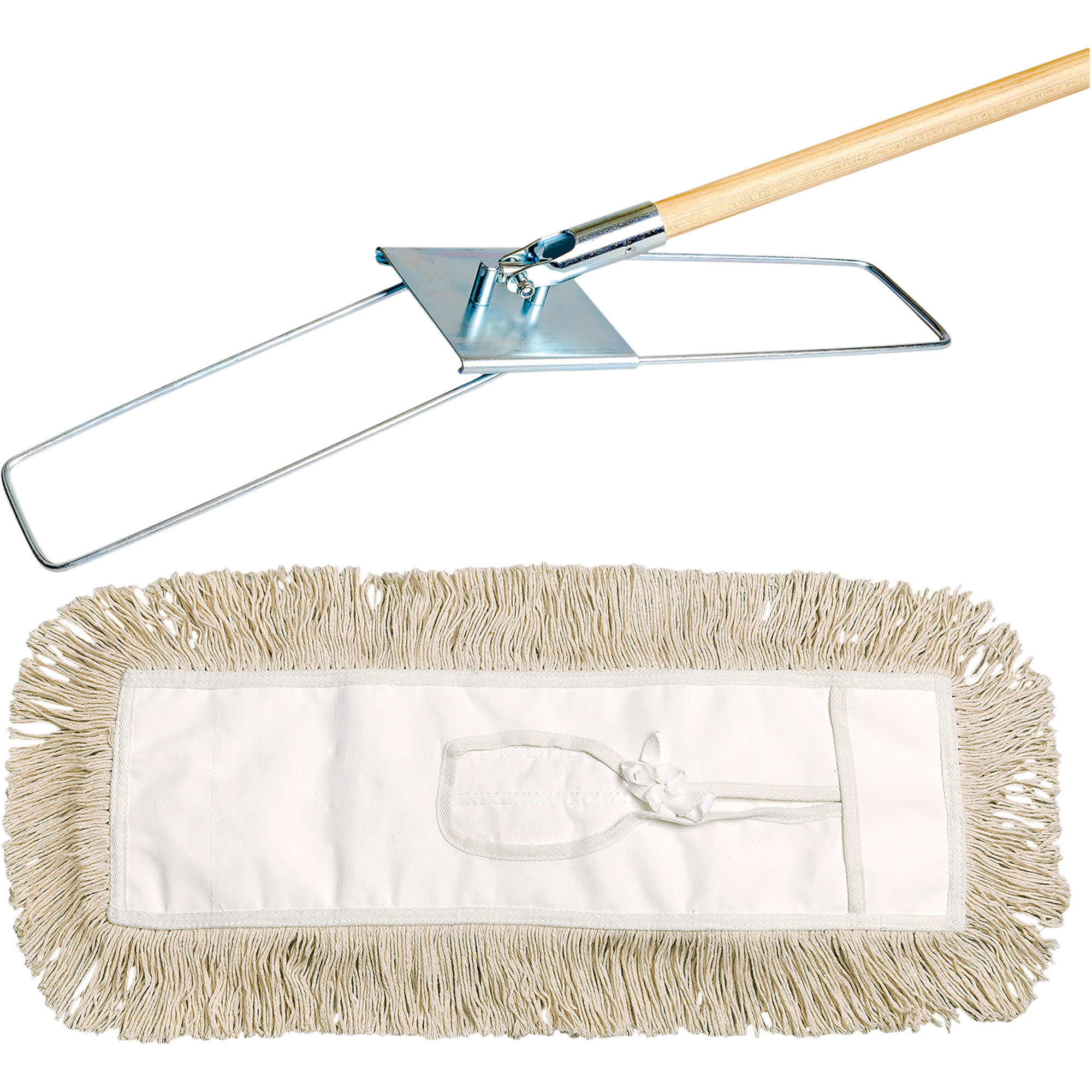 Système de vadrouille à épousseter Break-Ezy, Style À attacher, Coton, 36" lo x 5" la