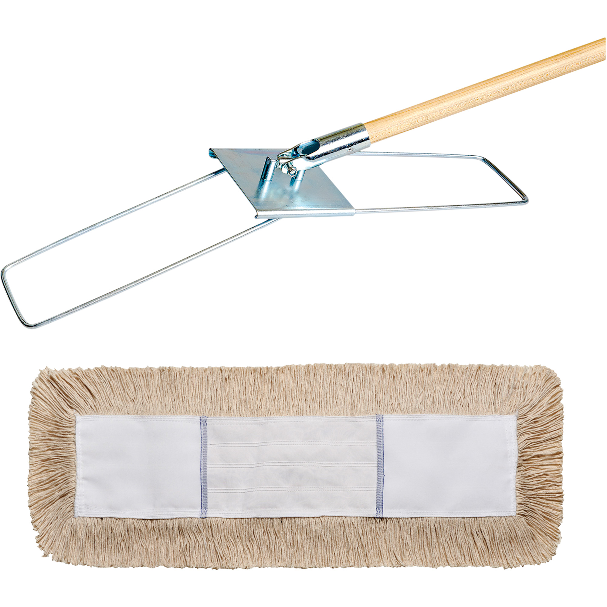 Système de vadrouille à épousseter Break-Ezy, Style À enfiler, Coton, 48" lo x 5" la
