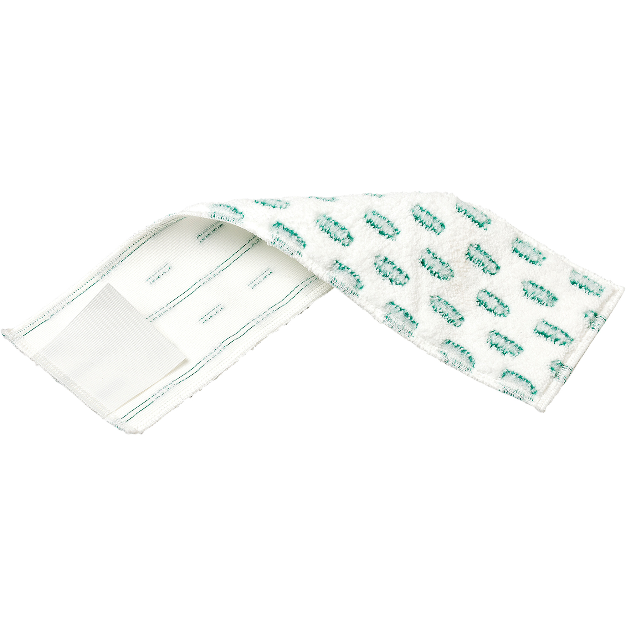 Tampon à vadrouille plat, Récureur, Microfibre, 4-3/4" x 16"