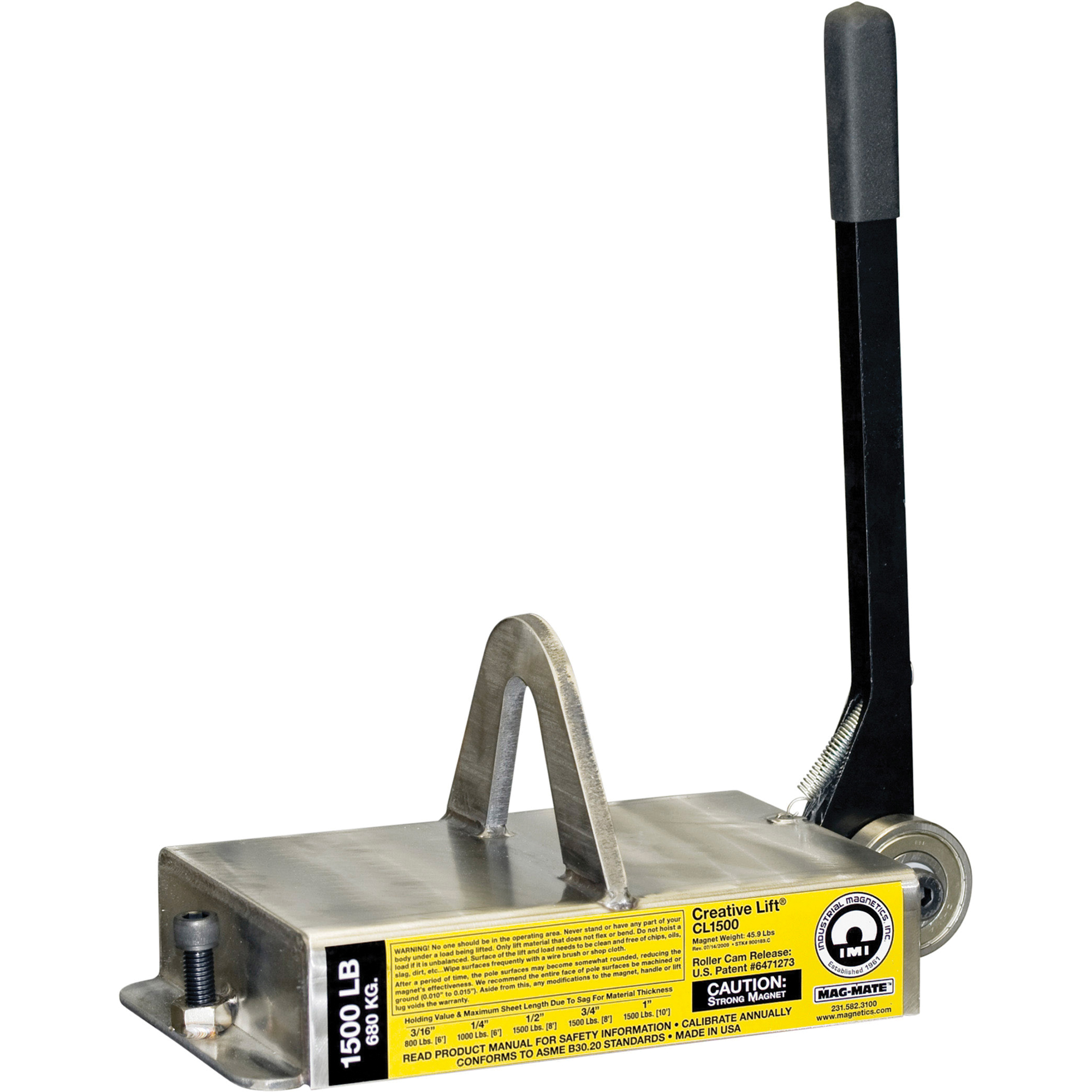 Aimants Creative LiftMD, Capacité de retenue 1500 lb (0,75 tonne), 14-3/4" lo x 7-1/4" la x 6-3/4" h