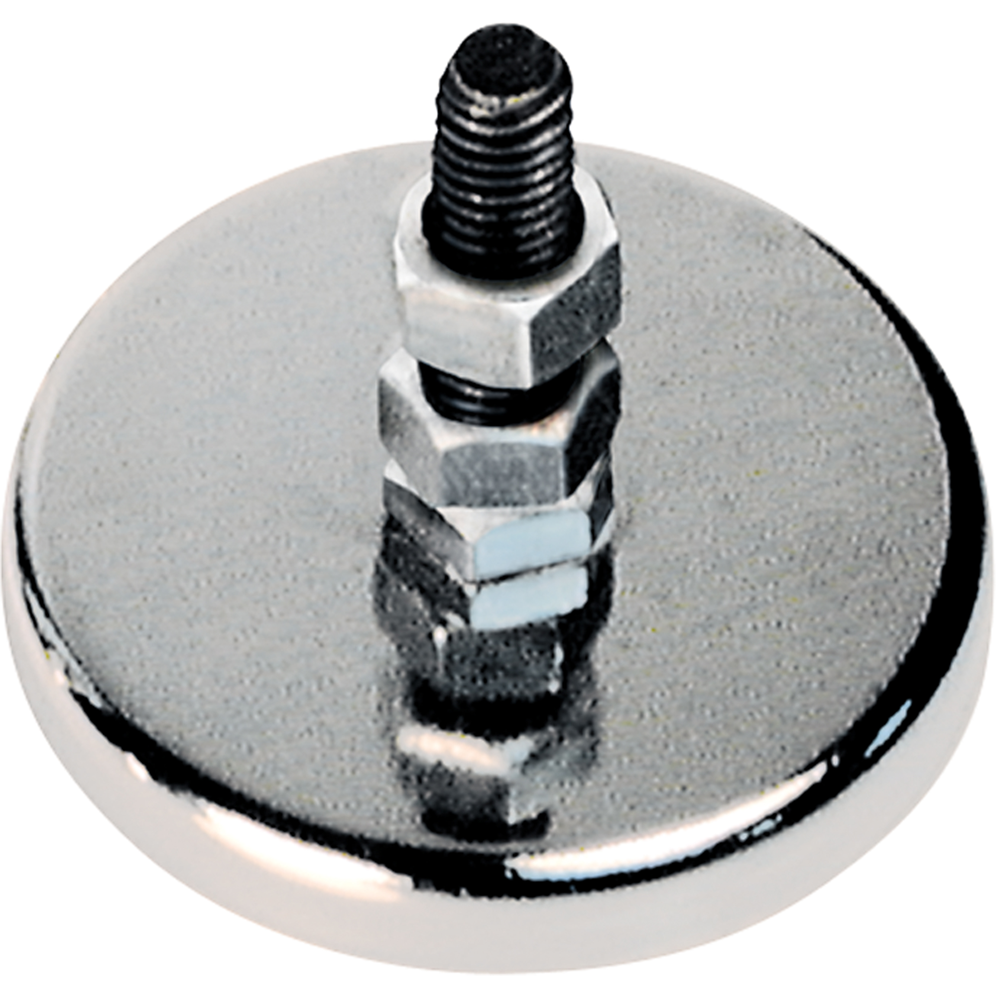 Aimants ronds à profil bas, dia. 1-1/4", Force de 7 lb