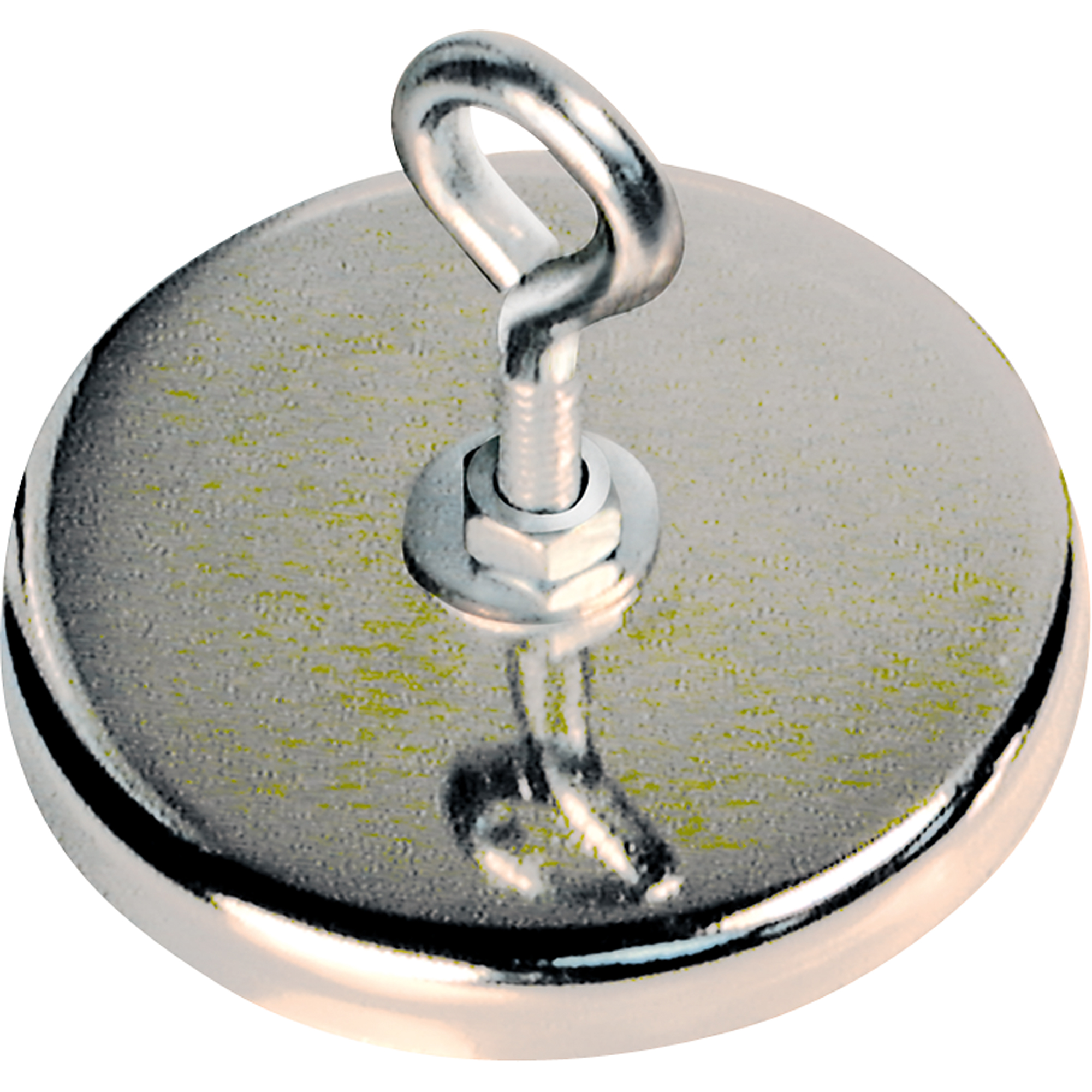 Aimants ronds à profil bas, dia. 2-5/8", Force de 41 lb