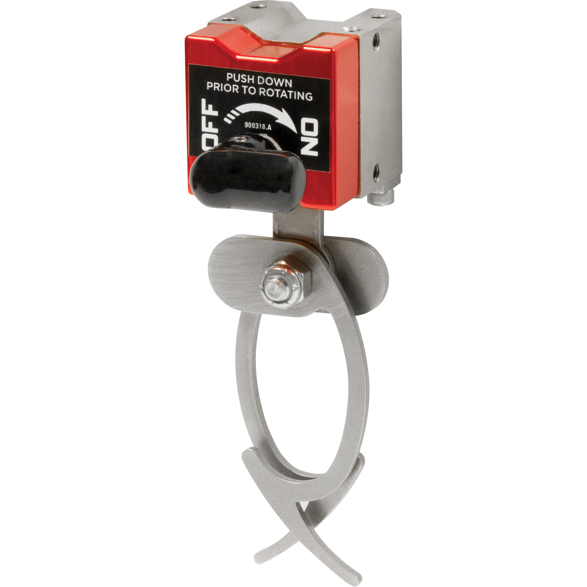 Crochets de suspension avec interrupteur, Longueur de 5-3/4", Diamètre de 1-3/4", Capacité de 35 lb