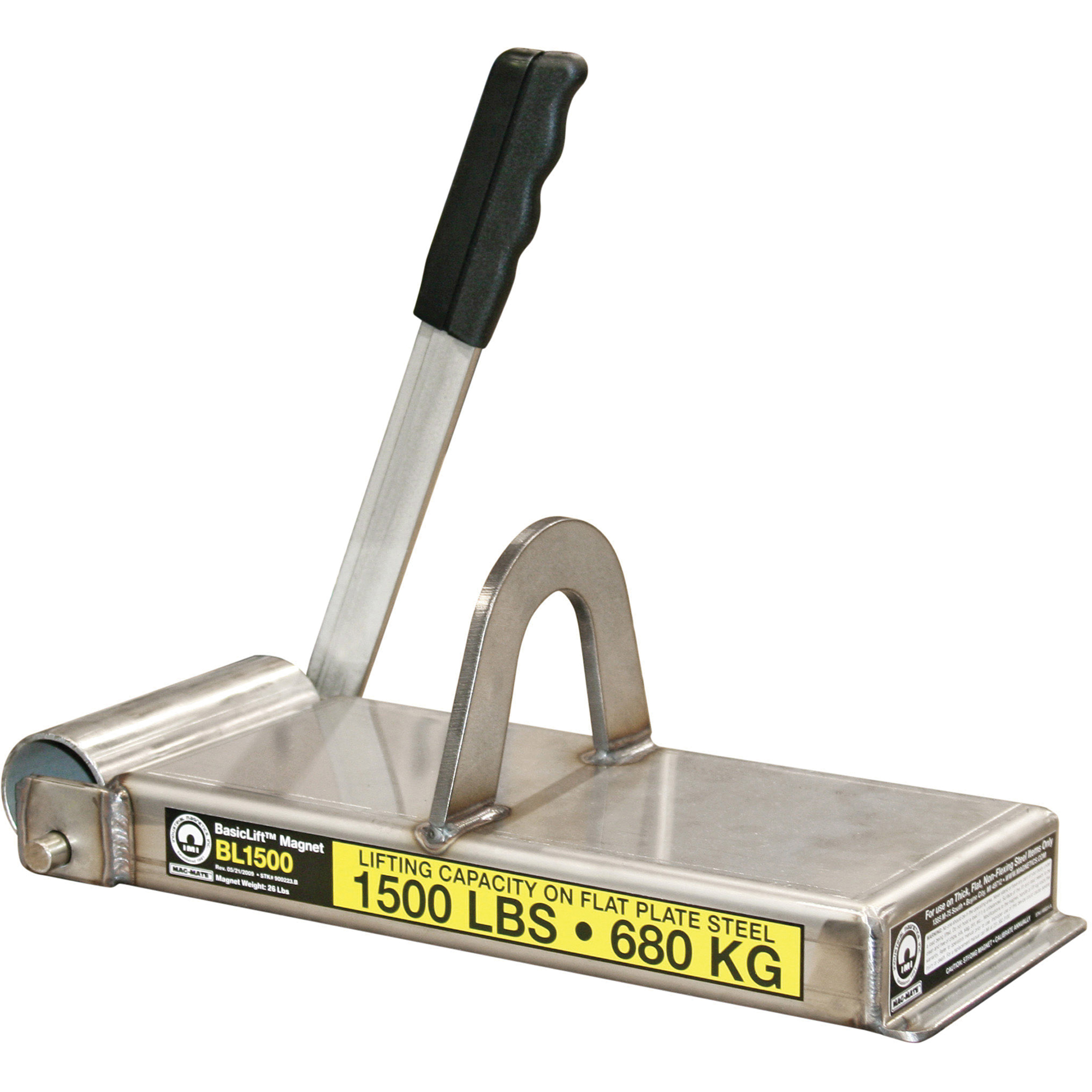 Électro-aimants de levage de base, Capacité de retenue 1500 lb (0,75 tonne), 14-1/2" lo x 5-5/8" la x 5-1/2" h