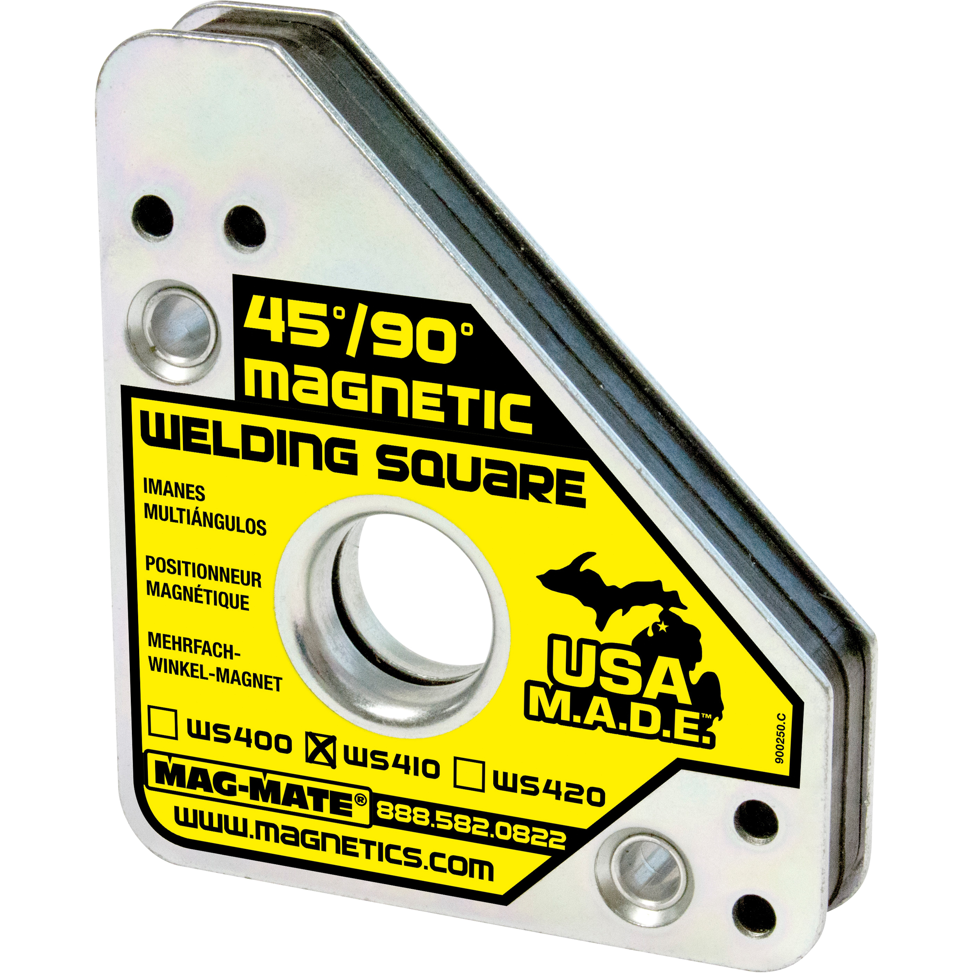 Équerres de soudage magnétiques, 3-3/4" lo x 3/4" la x 4-3/8" h, 75 lb