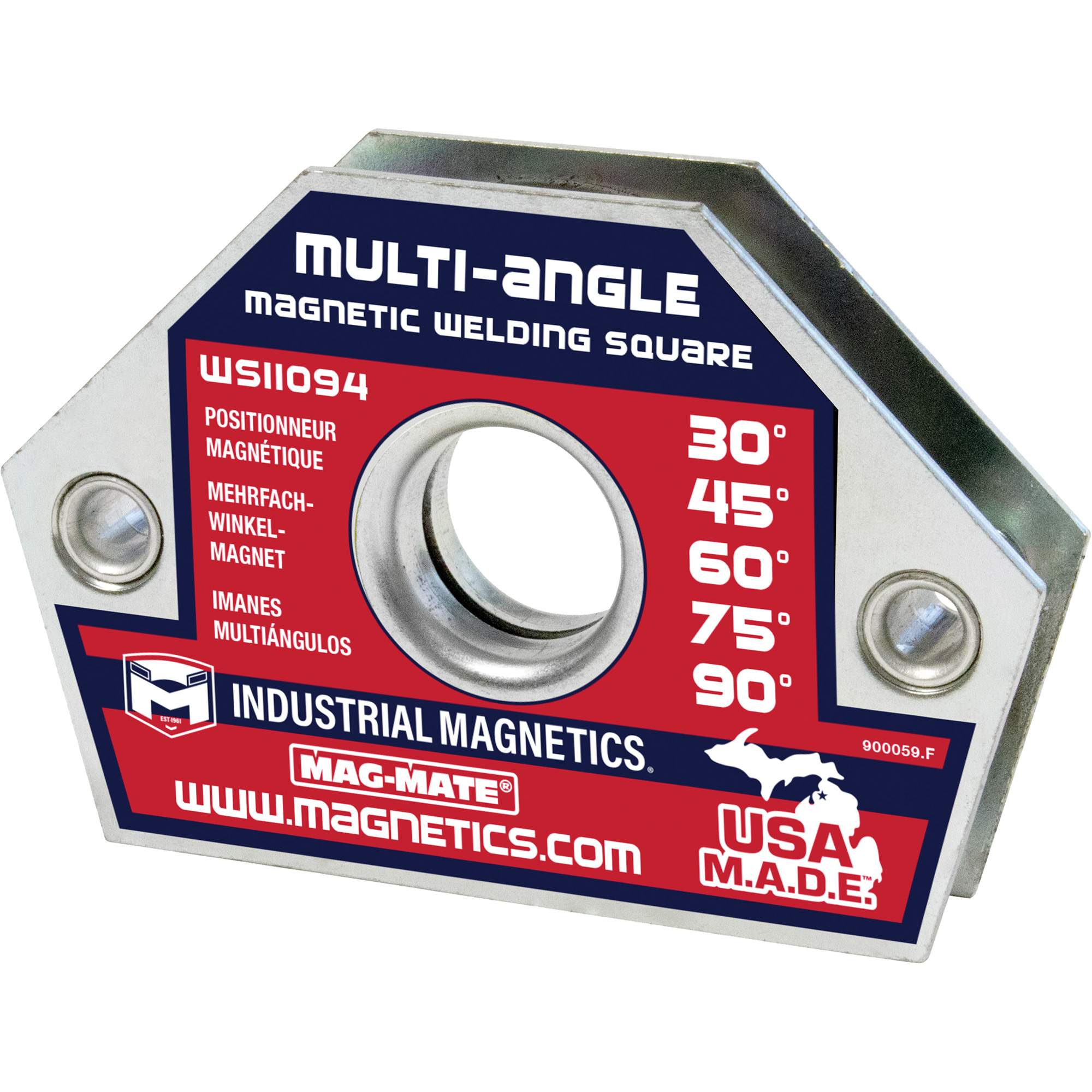 Équerres de soudage magnétiques, 4-3/8" lo x 3/4" la x 3" h, 55 lb