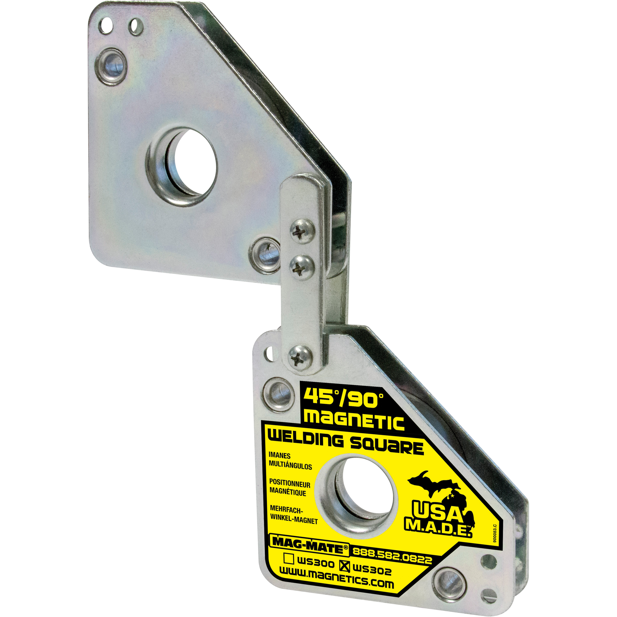 Équerres De Soudage Magnétiques, 7-5/8" lo x 1-3/8" la x 3-3/4" h, 120 lb