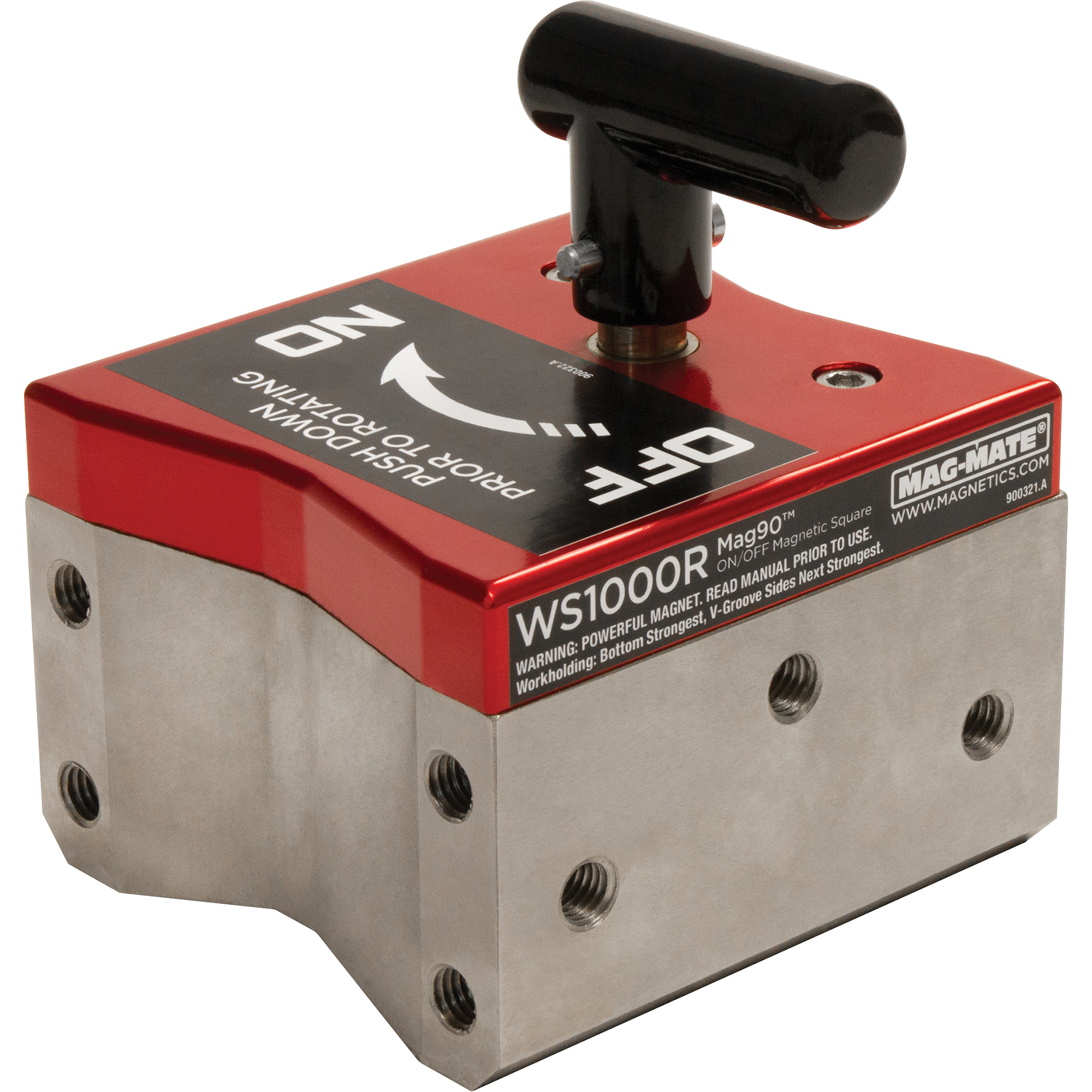 Équerres magnétiques Mag90MC avec interrupteur, 4-1/4" lo x 4" la x 4-3/4" h, 1000 lb