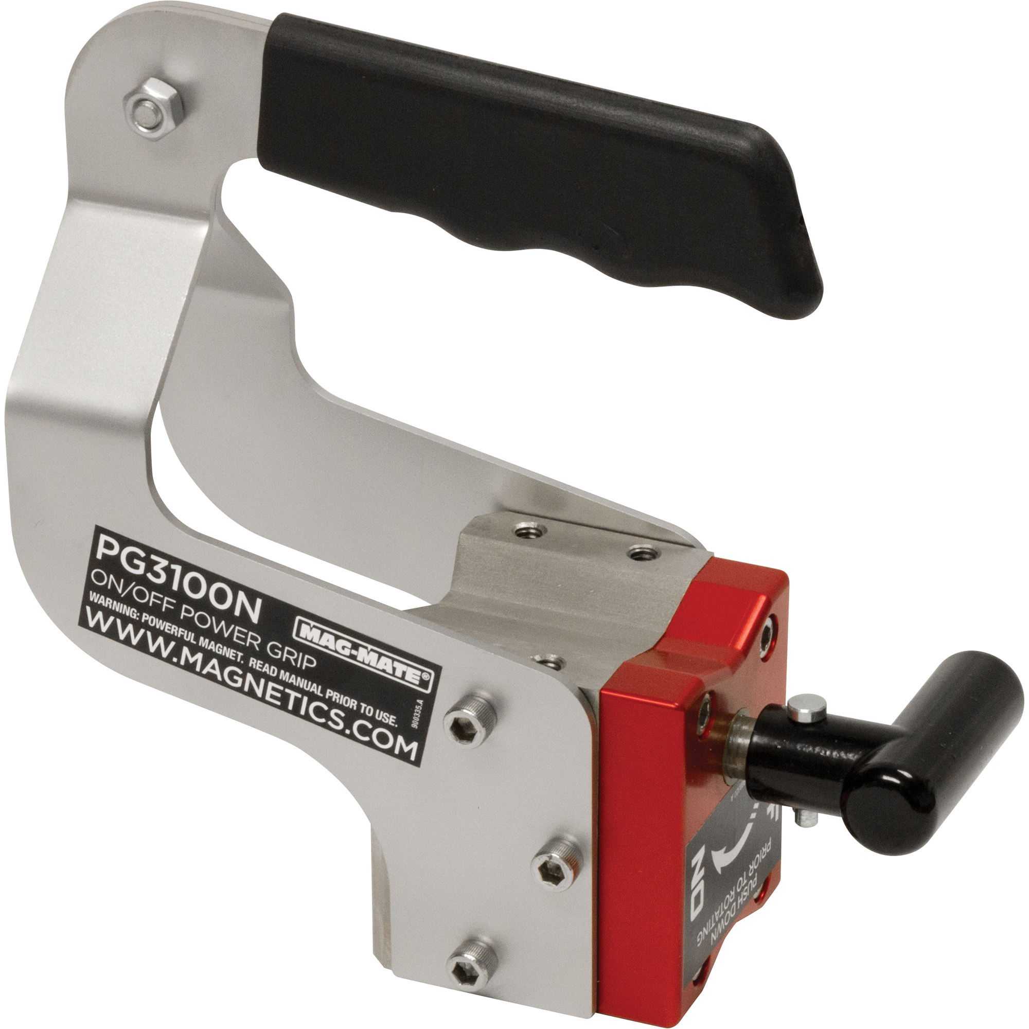 Serre-joints magnétiques avec interrupteur, Longueur de 7-1/2", Diamètre de 3-3/8", Capacité de 100 lb