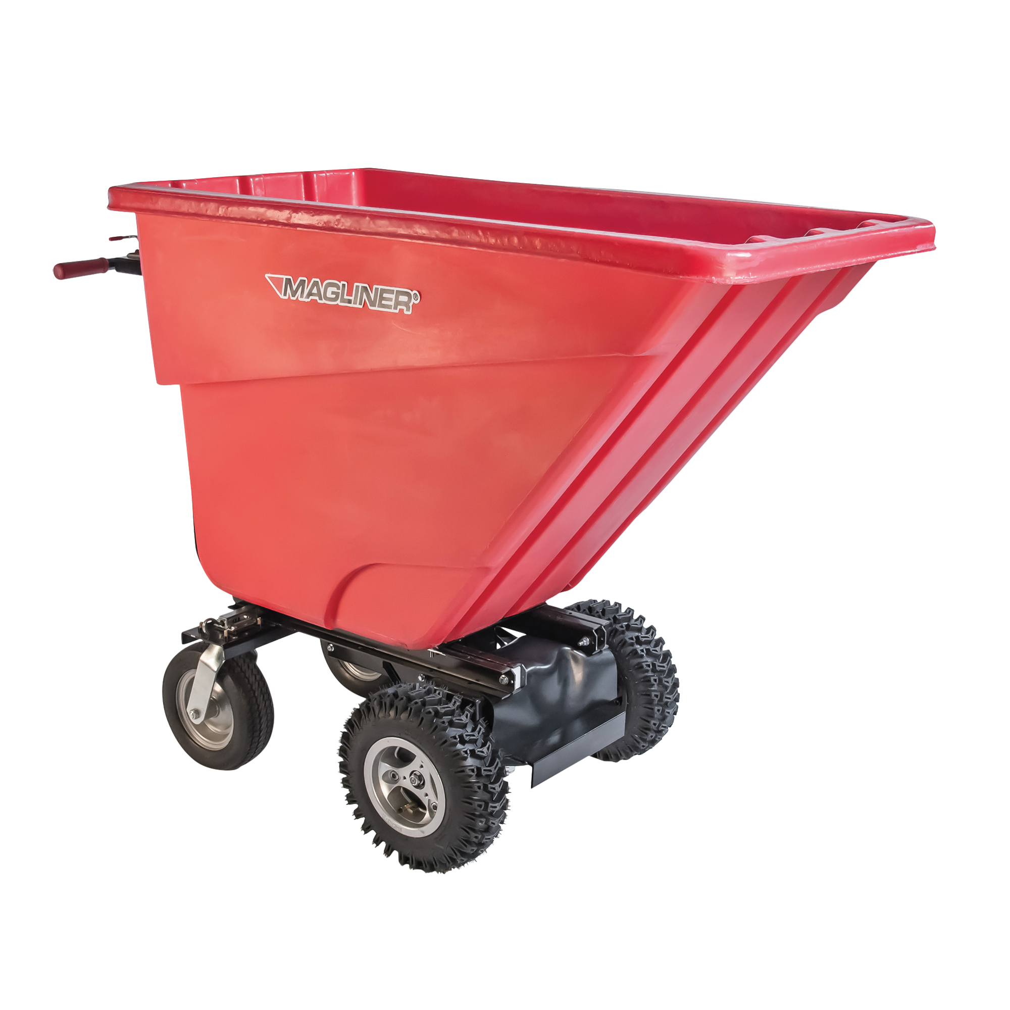 Chariot à bascule motorisé, Capacité 13.5 cu.ft., 45" h x 26-1/2" la x 68" p