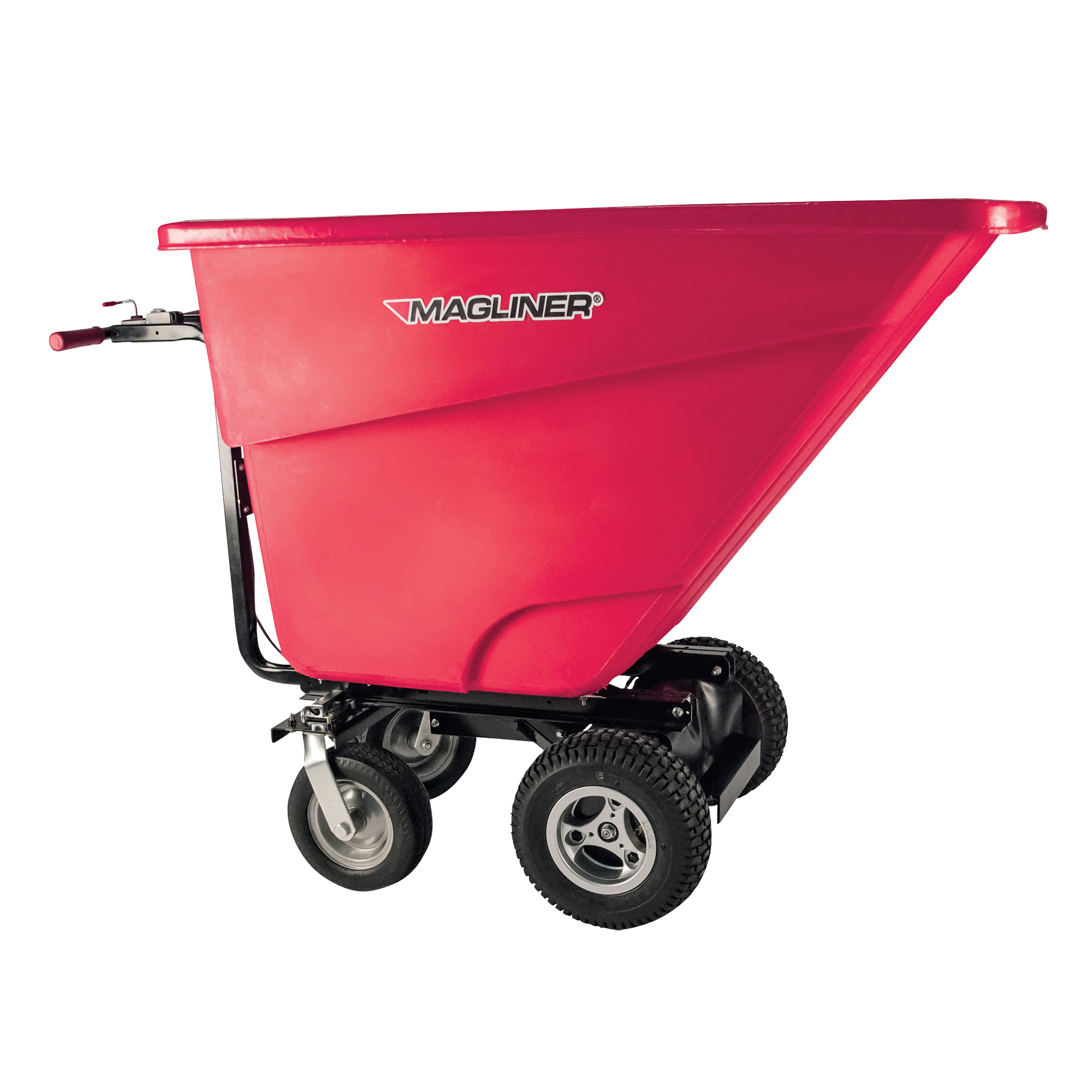 Chariot à bascule motorisé, Capacité 13.5 cu.ft., 45" h x 27" la x 68" p