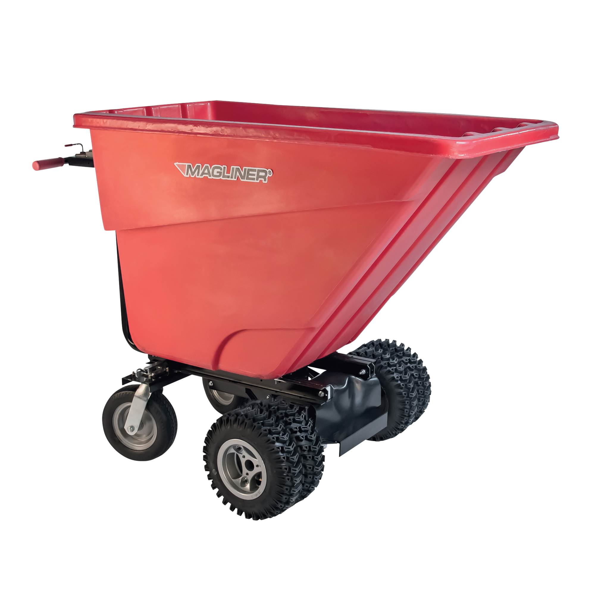 Chariot à bascule motorisé, Capacité 13.5 cu.ft., 45" h x 33-1/2" la x 68" p