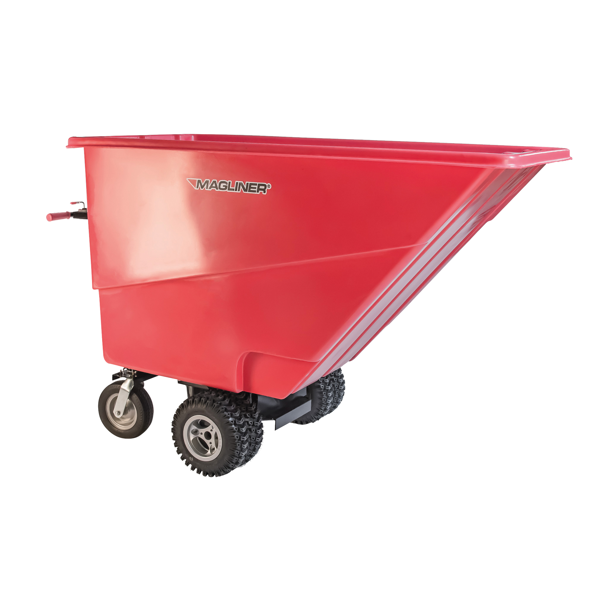 Chariot à bascule motorisé, Capacité 27 cu. ft., 51" h x 81" la x 33" p